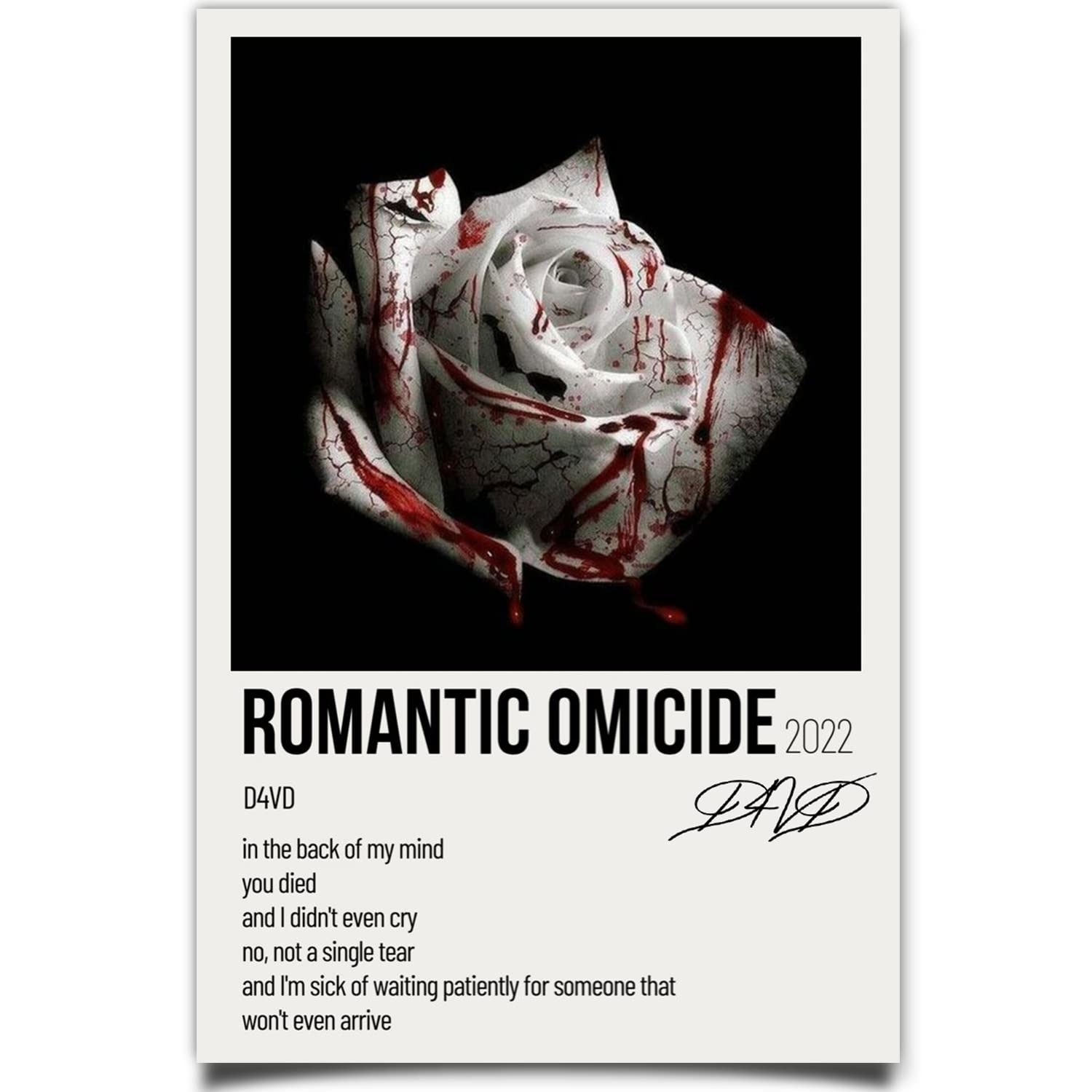 1500x1500 R Timer D4vd Poster Romantic Homicide Music Poster Album Cover Poster Decorations Paintings Retro Poster Canvas Wall Art For Living Room Bedroom Gift Unframed (12x18inch(30x45cm)): Posters & Prints, Phone