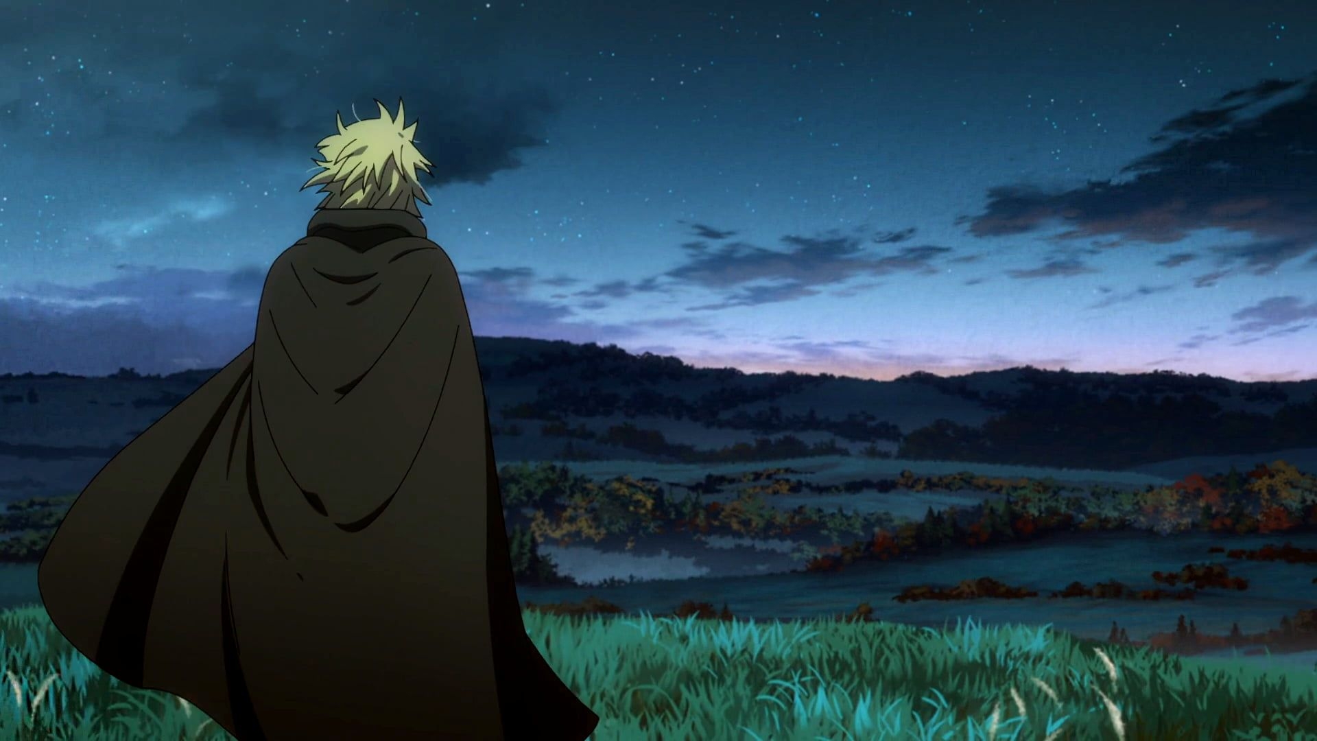 1920x1080 Vinland Saga #landscape #dawn #sky #clouds #England #anime #manga #hills #trees #stars Makoto Yukimura Wit Studio. Anime scenery, Vinland saga, Vinland saga manga, Desktop