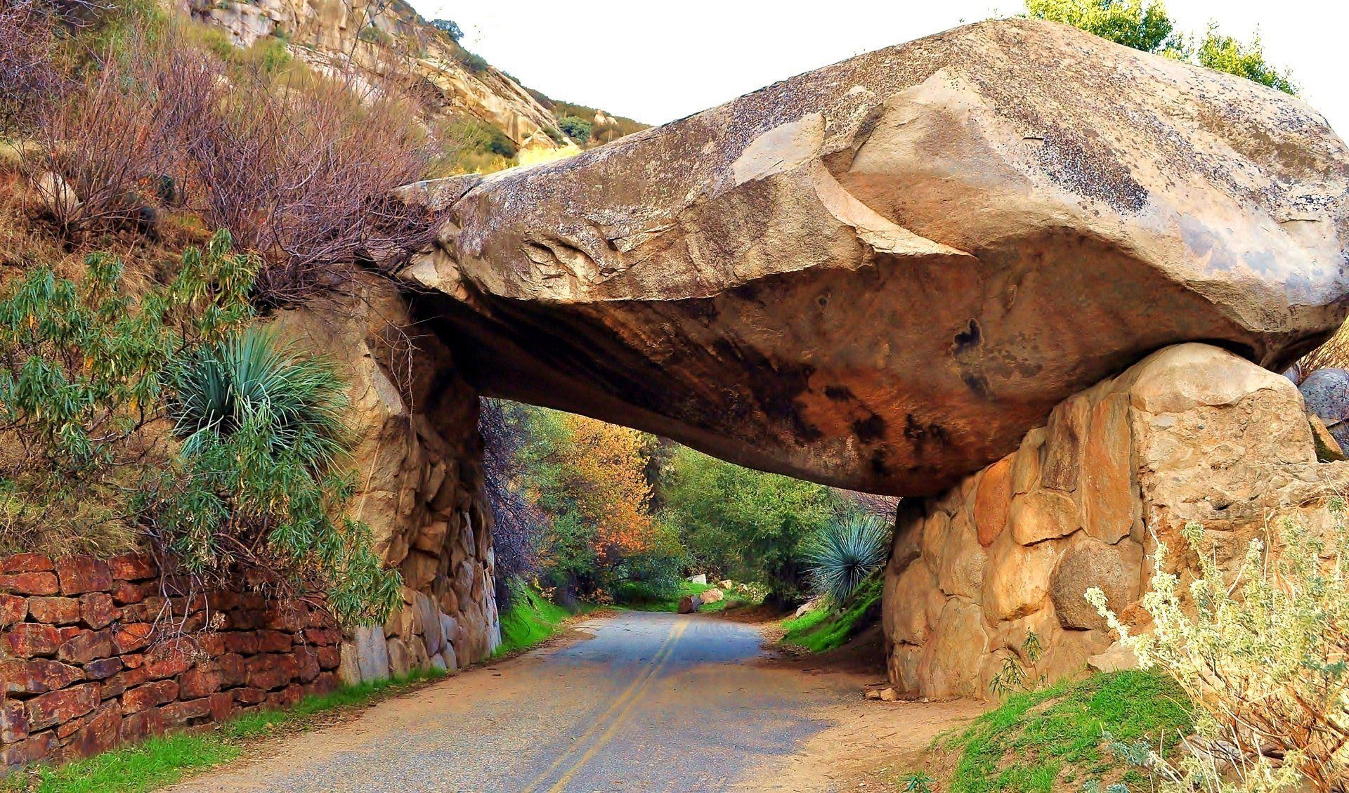 1920x1130 sequoia national park united states stones rock road tunnel HD, Desktop