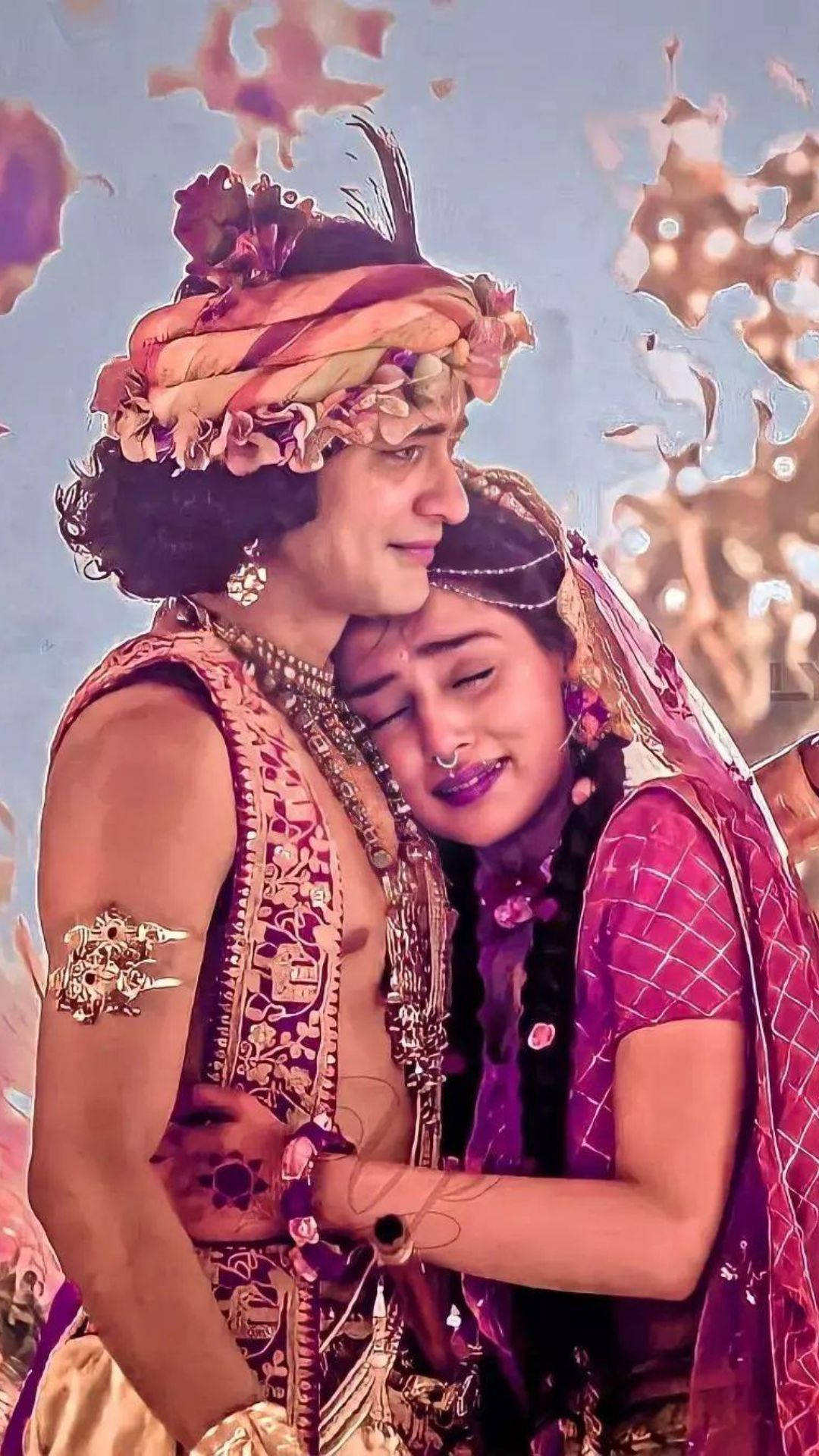 1080x1920 Download Radha Krishna Serial Hugging Wallpaper, Phone