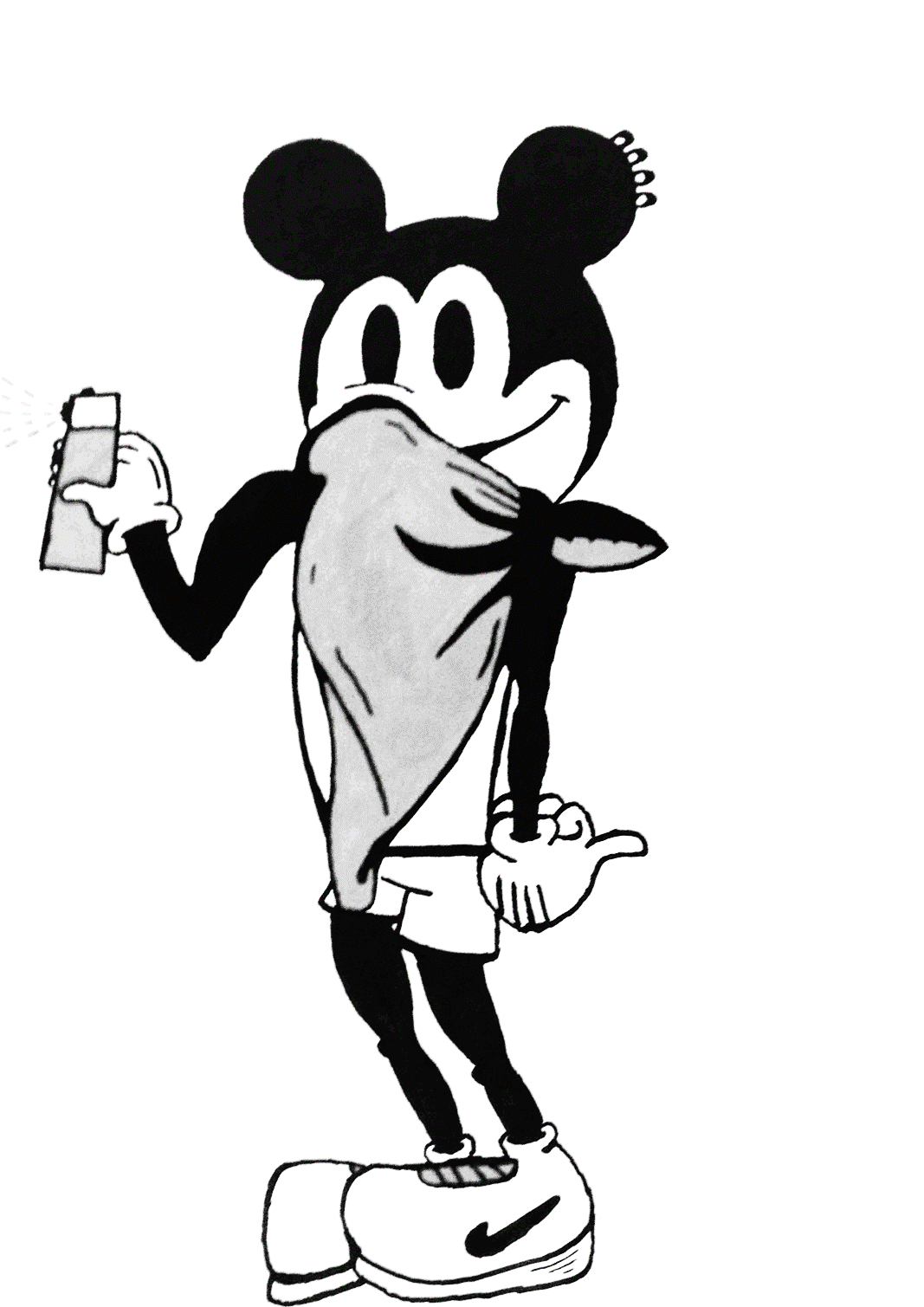 1070x1510 Mickey Mouse Thug Wallpaper, Phone