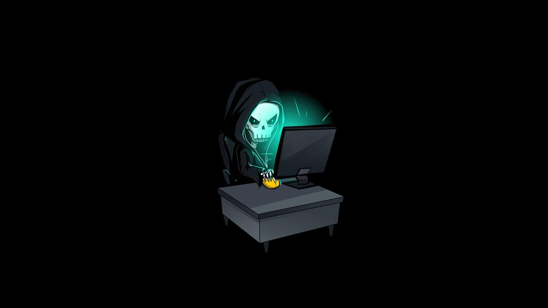 1920x1080 Skull Hacking Time 4k Laptop Full HD 1080P HD 4k Wallpaper, Image, Background, Photo and Picture, Desktop