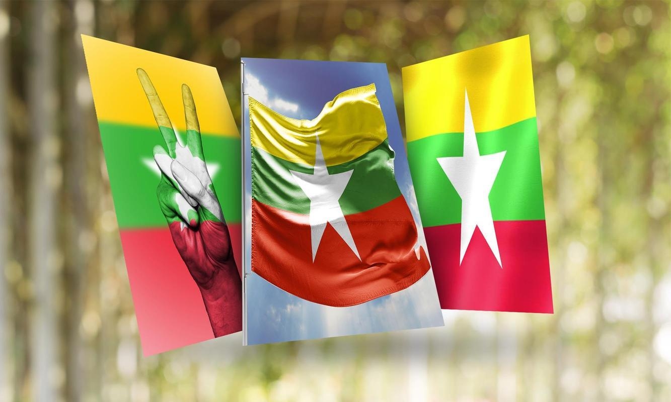 1340x800 Myanmar Flag Wallpaper for Android, Desktop