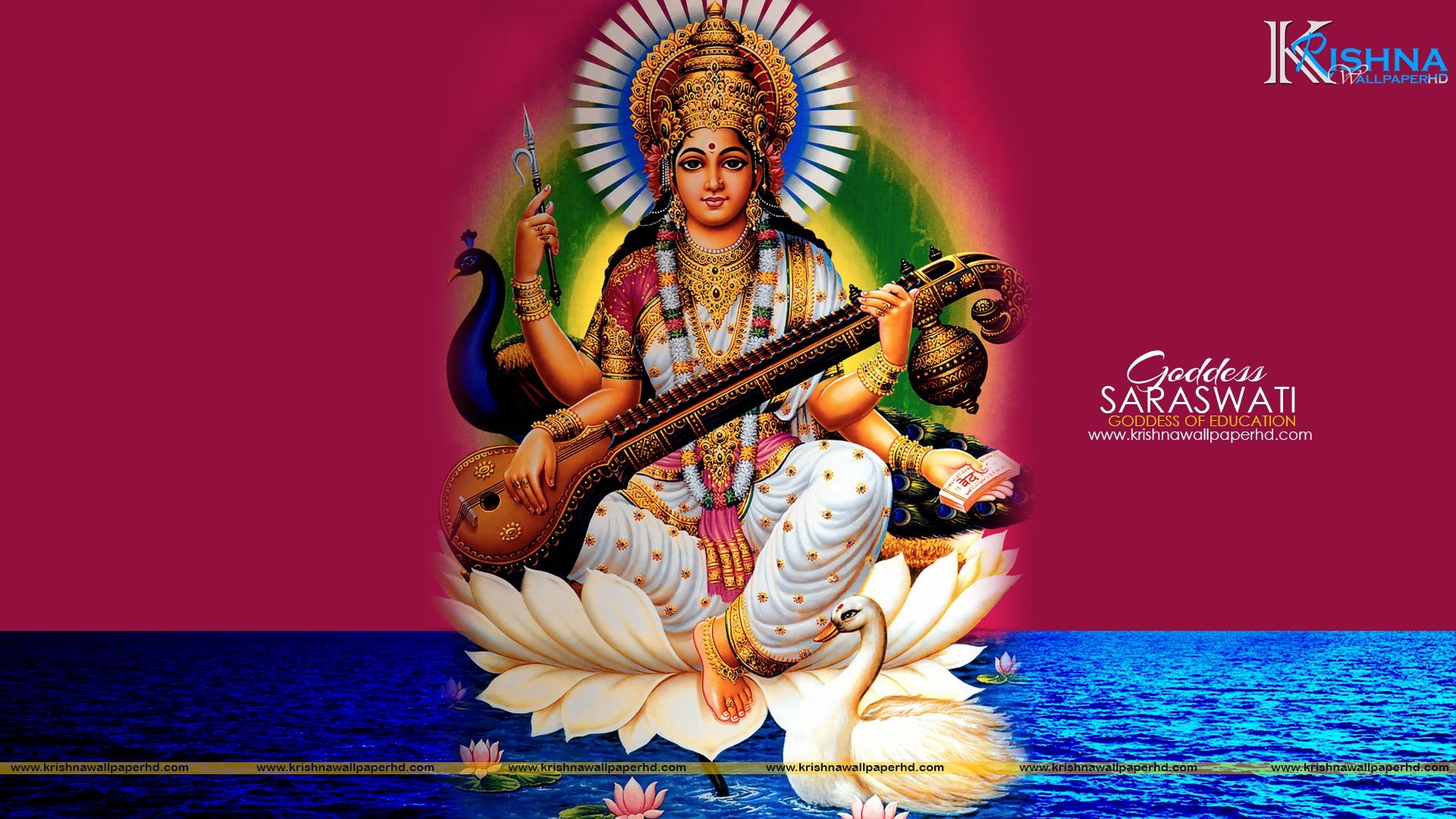 1920x1080 Goddess Saraswati Wallpaper In Full HD Size Free Download Wallpaper Hd Free God HD Wallpaper, Image, Pics And Photo, Desktop