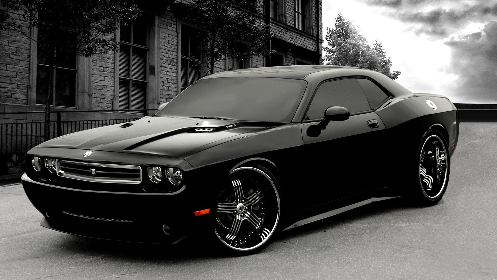 1920x1080 Dodge Challenger Black Wallpaper background picture, Desktop