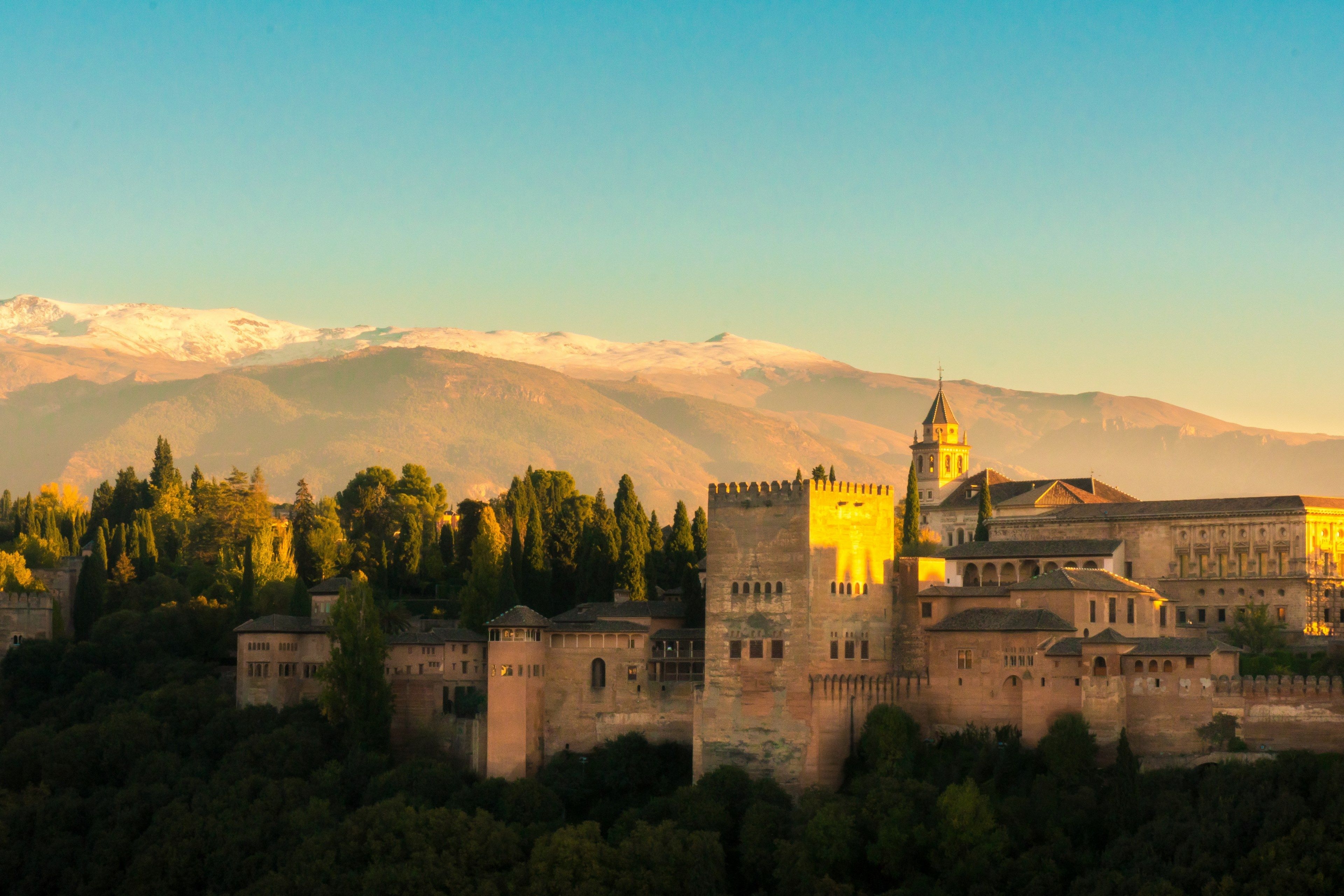 3840x2560 alhambra and sierra nevada 4k wallpaper and background, Desktop