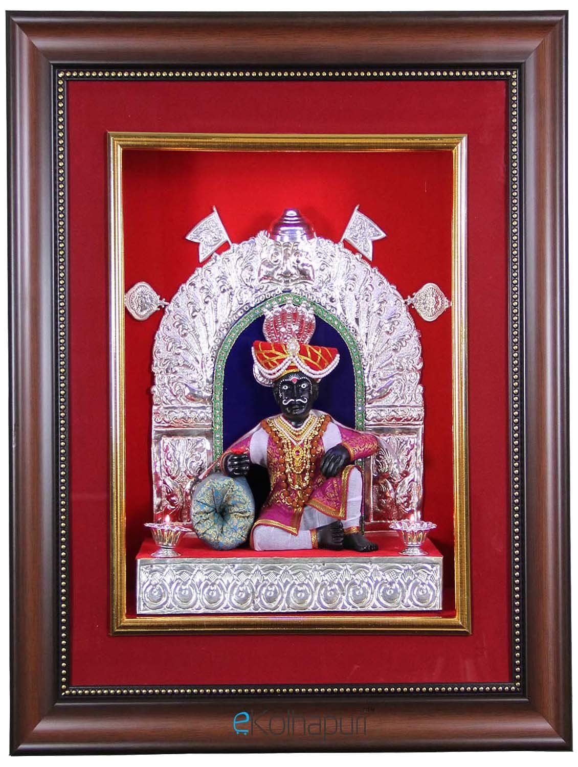 1130x1500 EKolhapuri Handcrafted Gods Idols Wall Hanging Wall Décor Shri Jyotiba Idol, Kolhapur With Light System And Box Frame: Amazon.in: Home & Kitchen, Phone