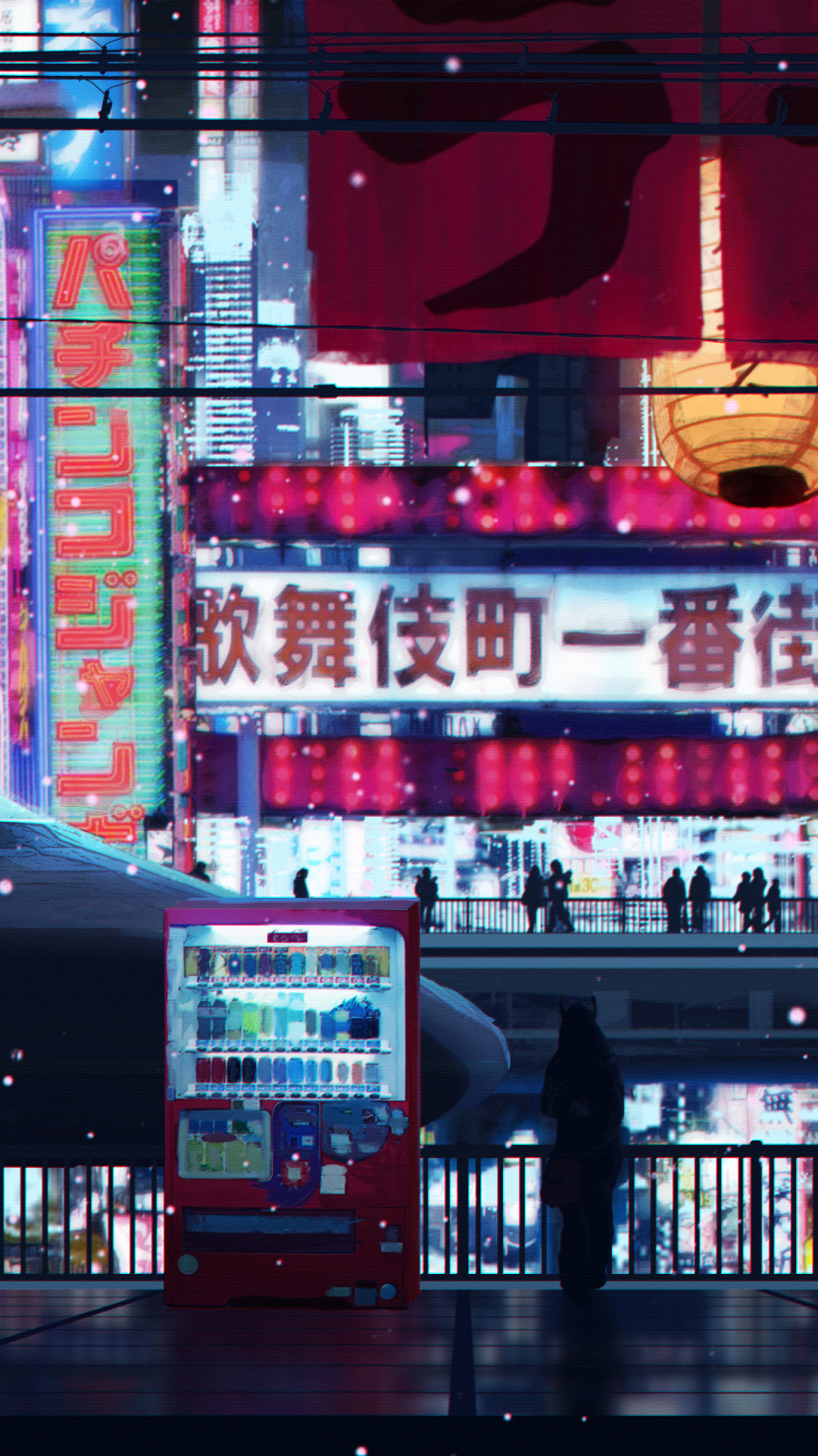 1080x1920 Anime City, Phone