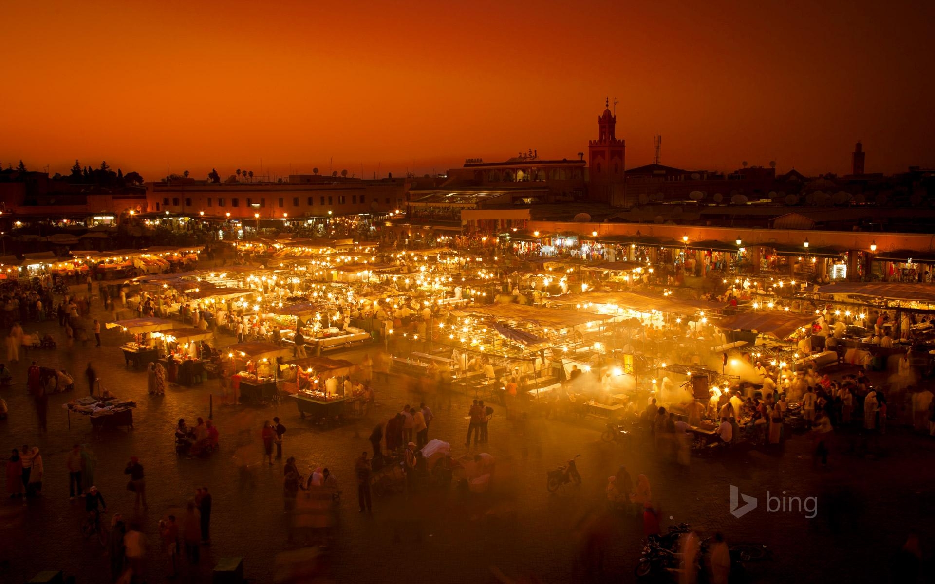 1920x1200 Jamaa El Fnaa Market Square, Marrakesh, Morocco © Ian Egner Aurora, Desktop