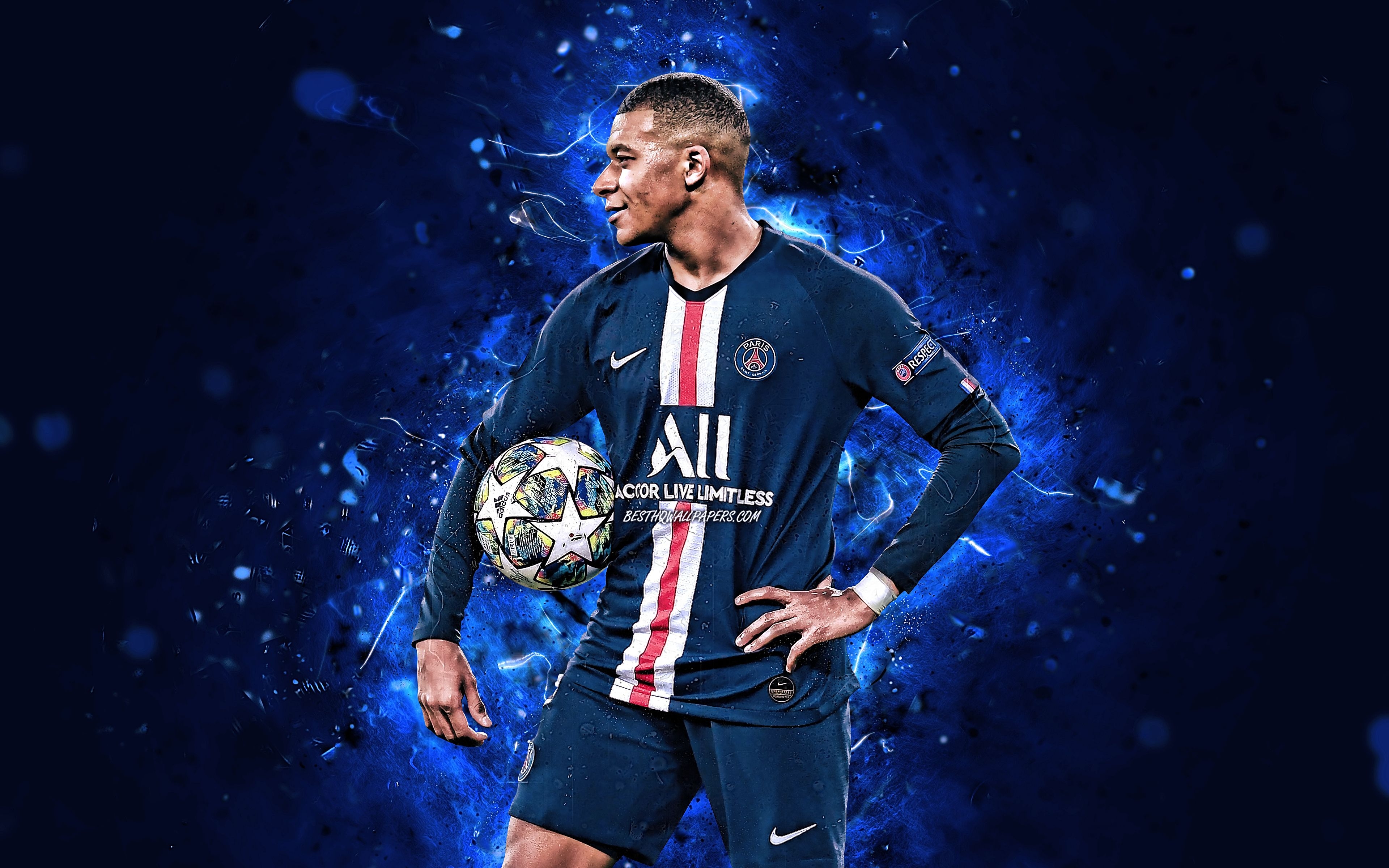 3840x2400 Download wallpaper 4k, Kylian Mbappe, PSG, french, Desktop