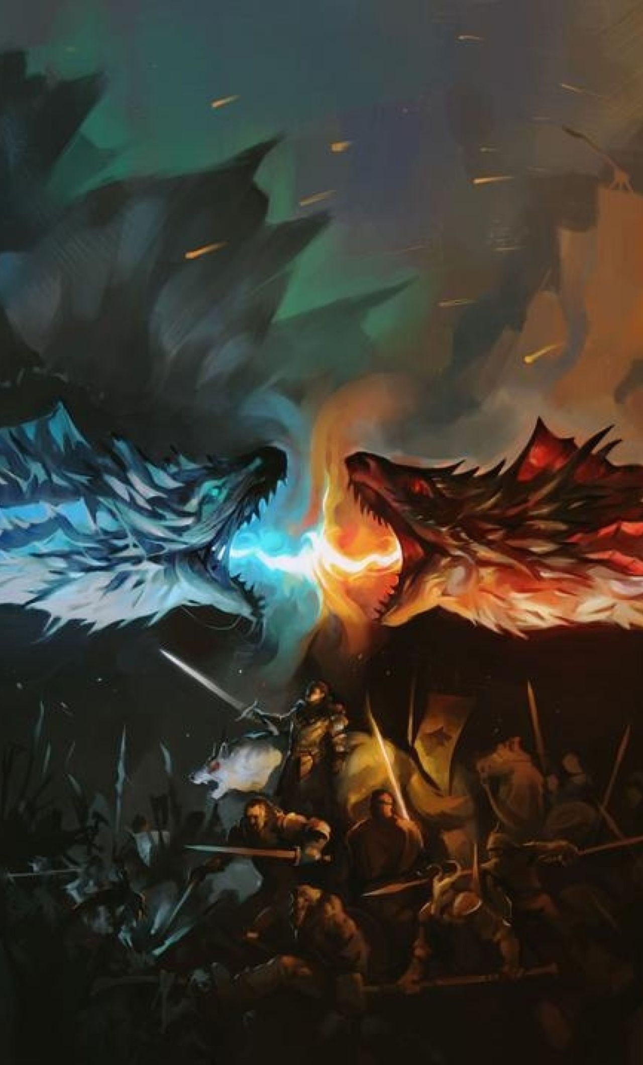 1280x2120 Dragons game of thrones wallpaper iphone, Phone