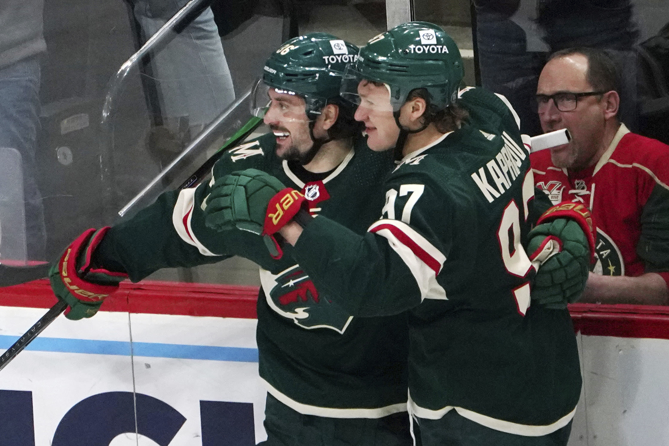 2240x1500 Boldy's Hat Trick Powers Wild To A 7 4 Win Over Red Wings, Desktop