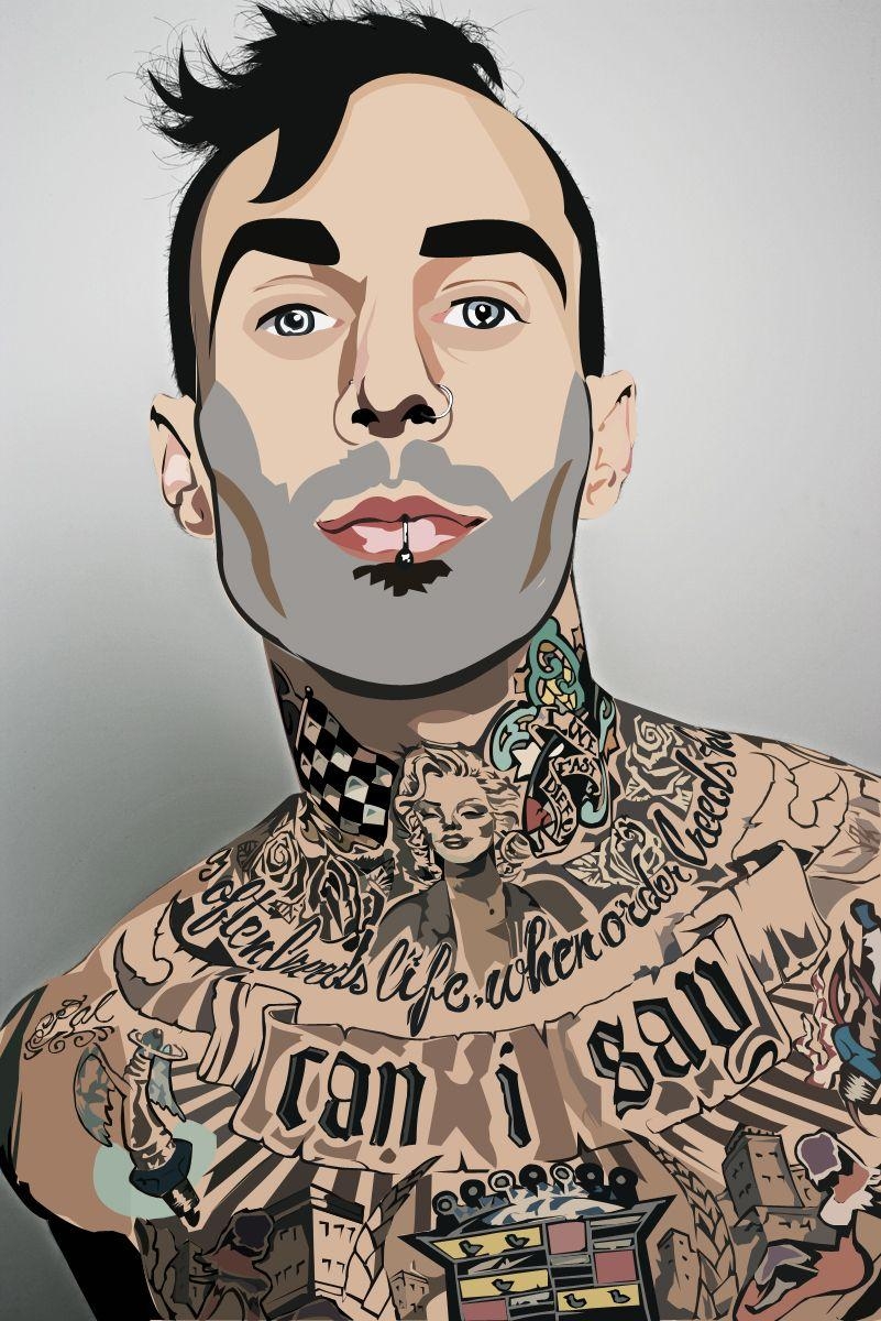 810x1200 Travis Barker Vector, Phone