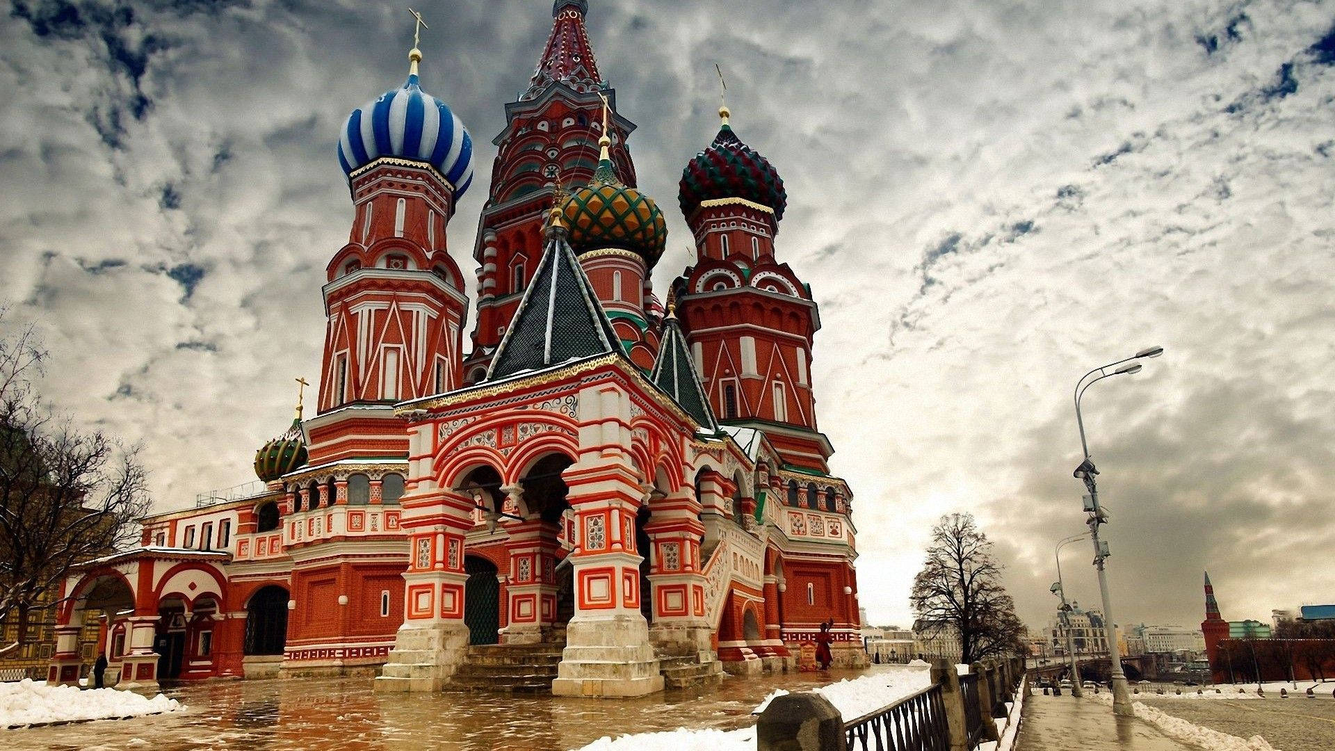 1920x1080 Download Russia Red Cathedral Wallpaper, Desktop