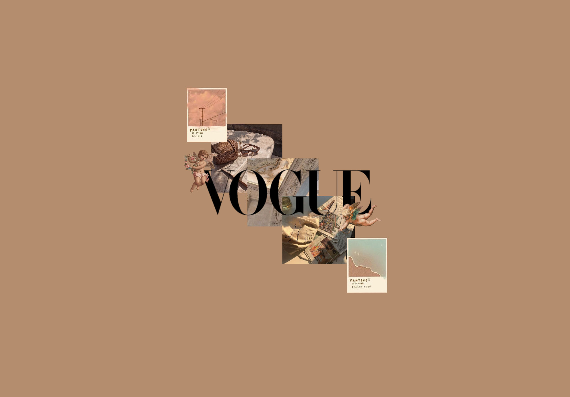 1970x1380 Brown Aesthetic Wallpaper for Laptop, Vogue, Angle & Pantone, Desktop