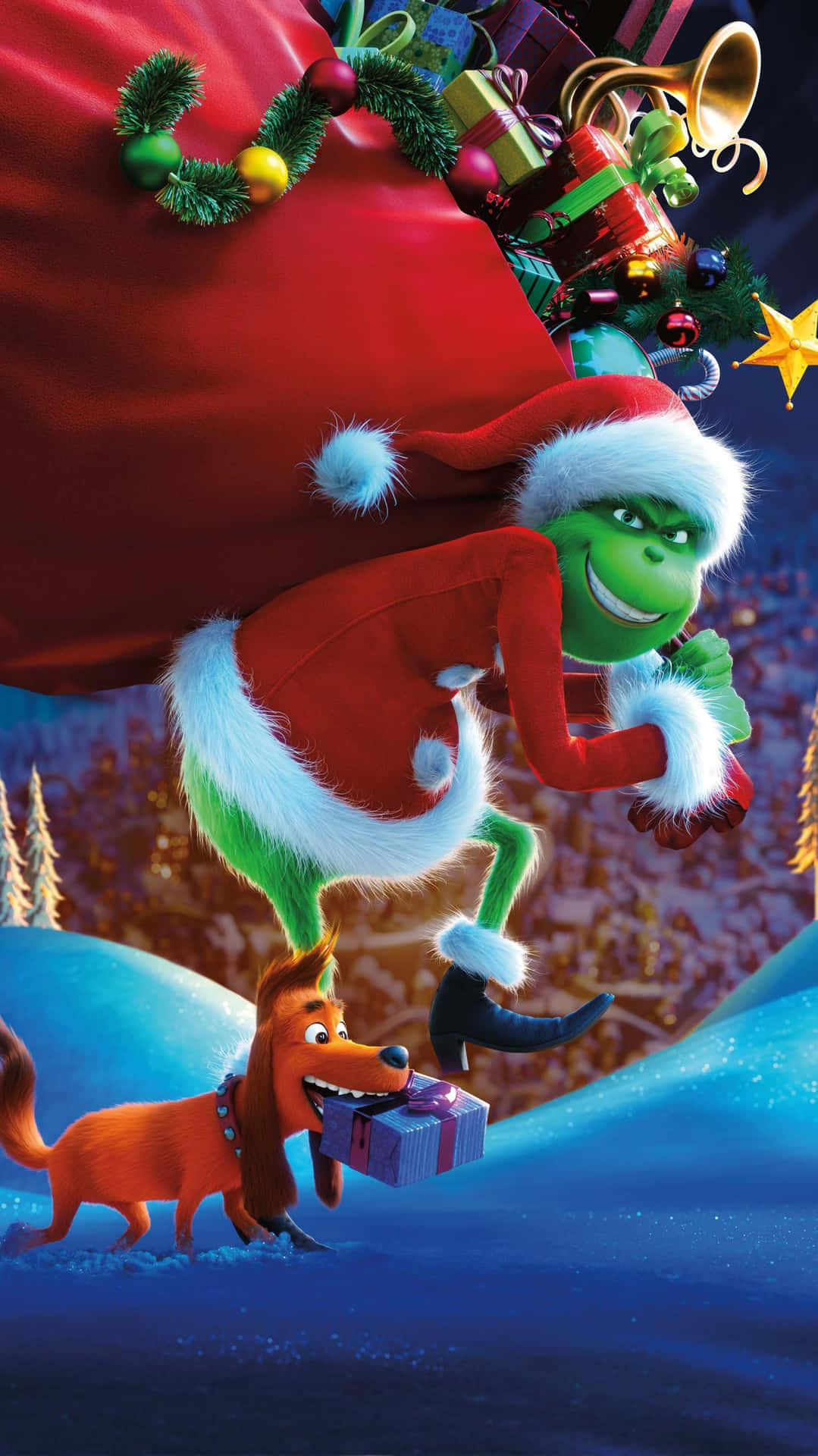 1080x1920 Download 'Be Merry and Bright This Holiday- Even With a Grinch iPhone' Wallpaper, Phone