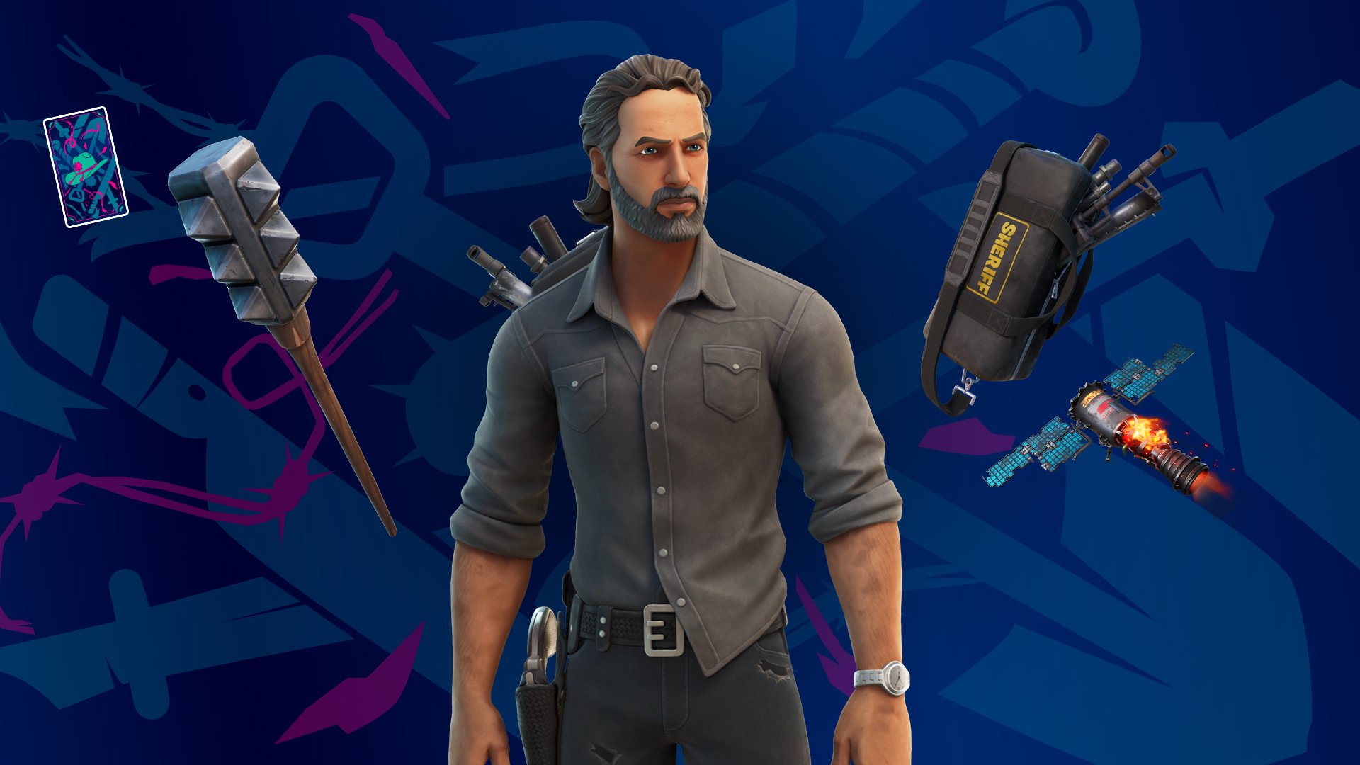 1920x1080 Rick Grimes Fortnite wallpaper, Desktop