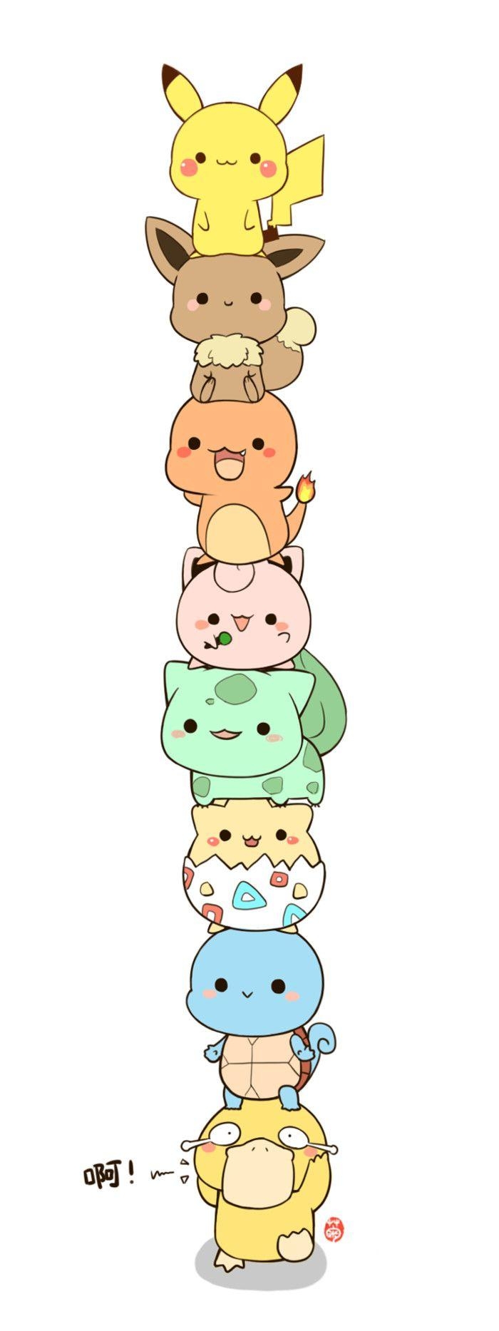 700x1870 Cute Baby Pokemon Drawings. geniales dibujos de pokemon, Phone