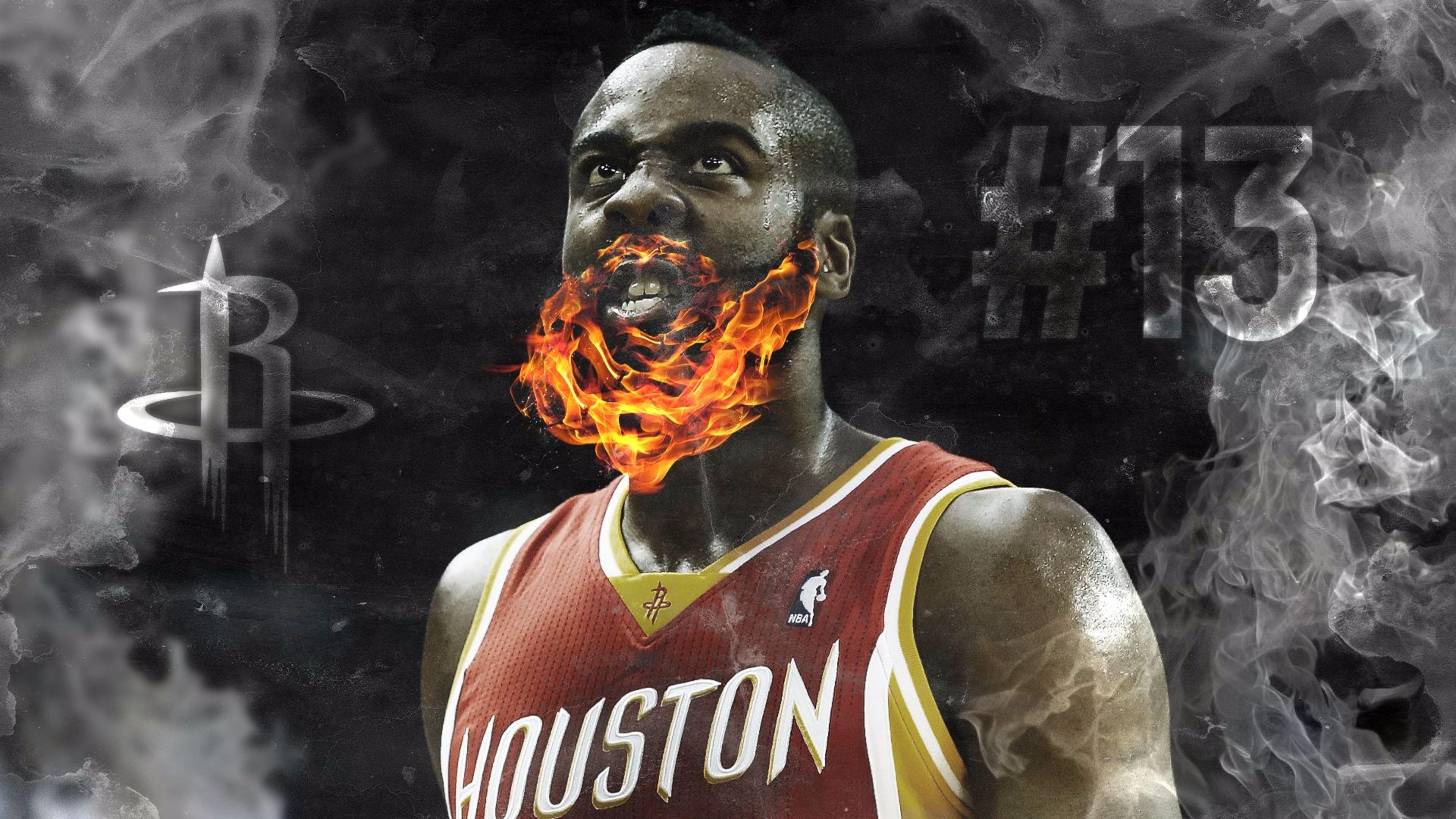 3840x2160 On Fire 4K James Harden Wallpaper. Free 4K Wallpaper, Desktop