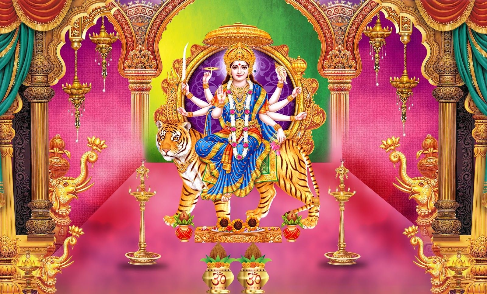 1600x970 hindu lord durga mata HD photo and wallpaper free downloads, Desktop