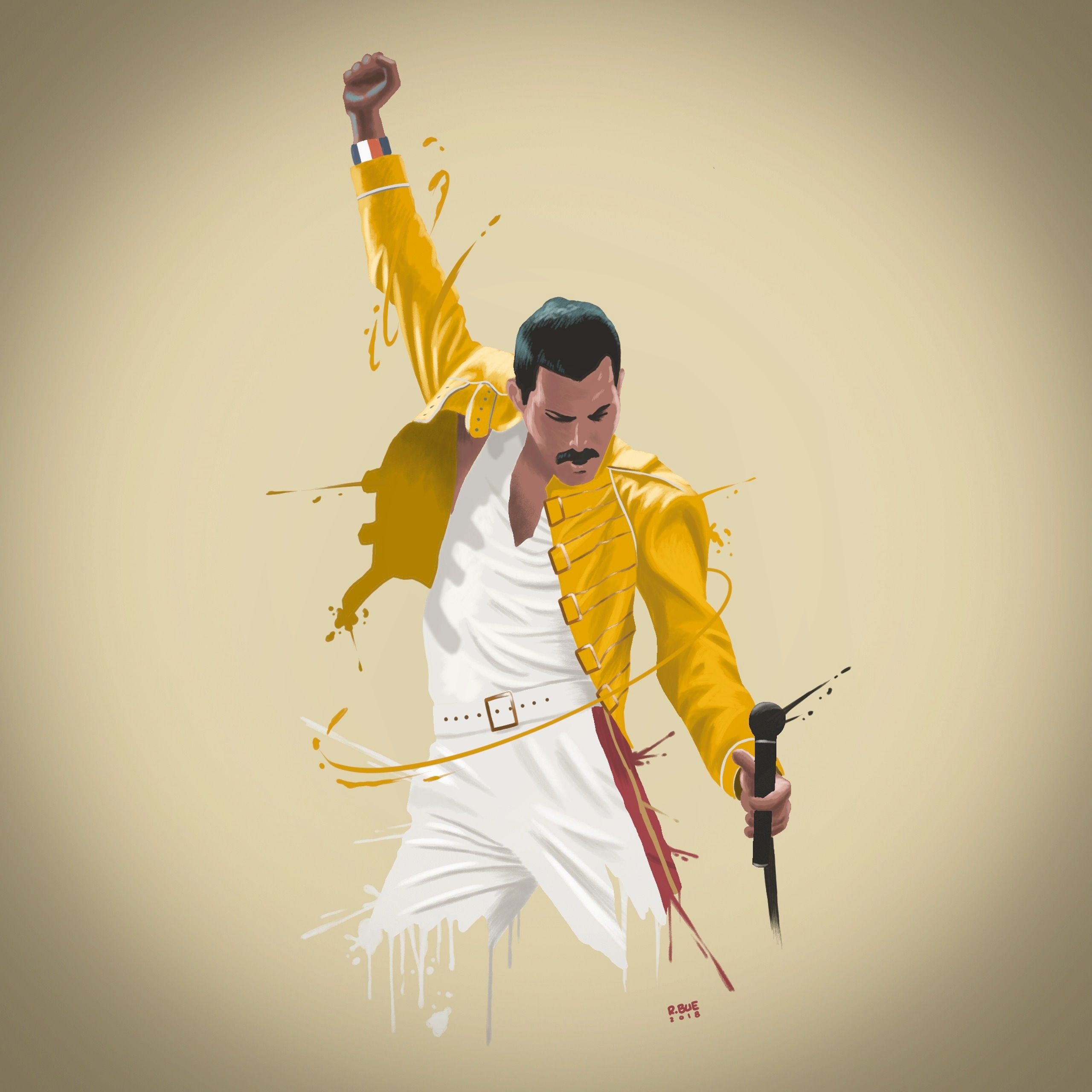 2560x2560 Freddie Mercury Wallpaper, Phone