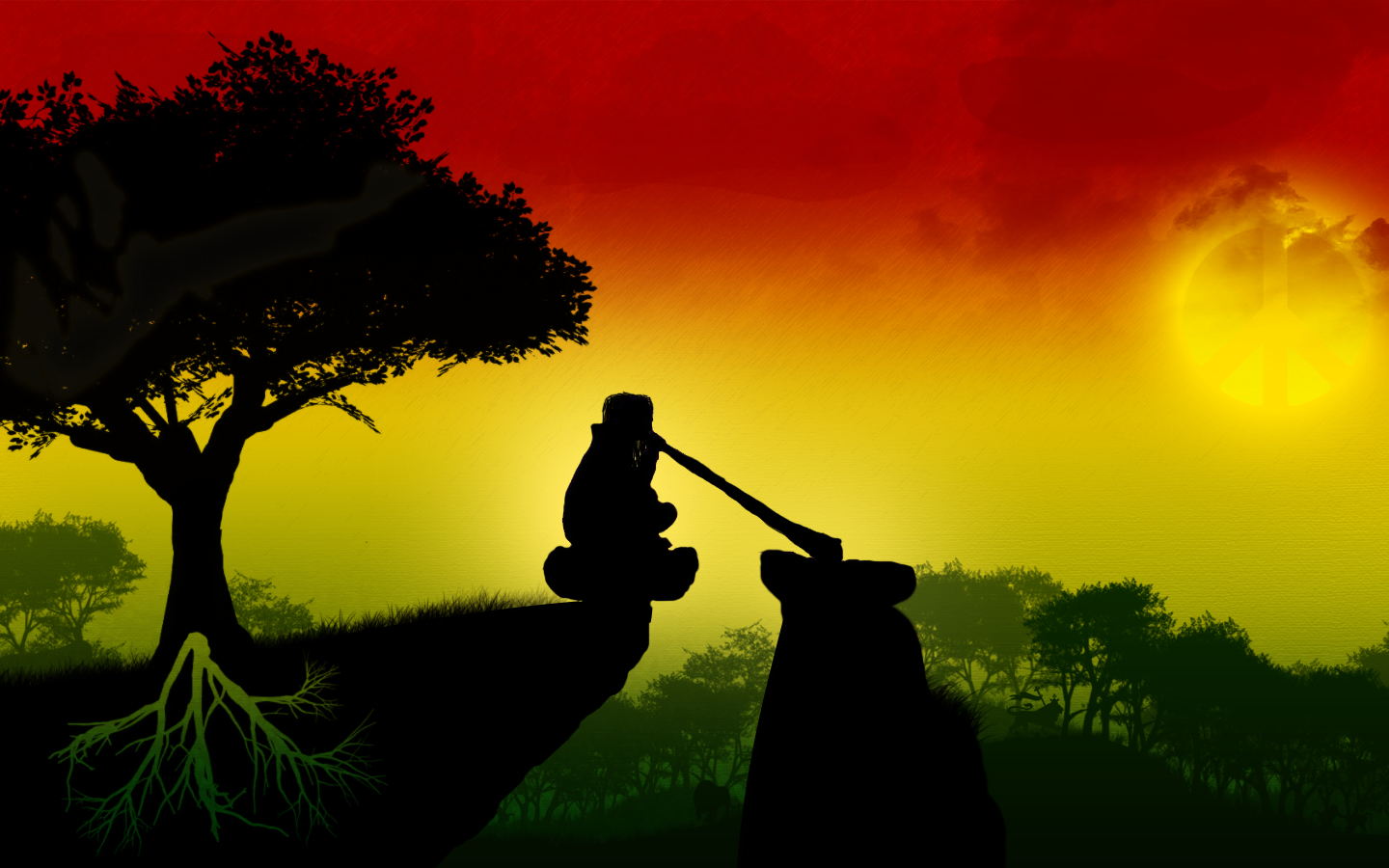 1440x900 Rasta Zion Lion Wallpaper, Desktop