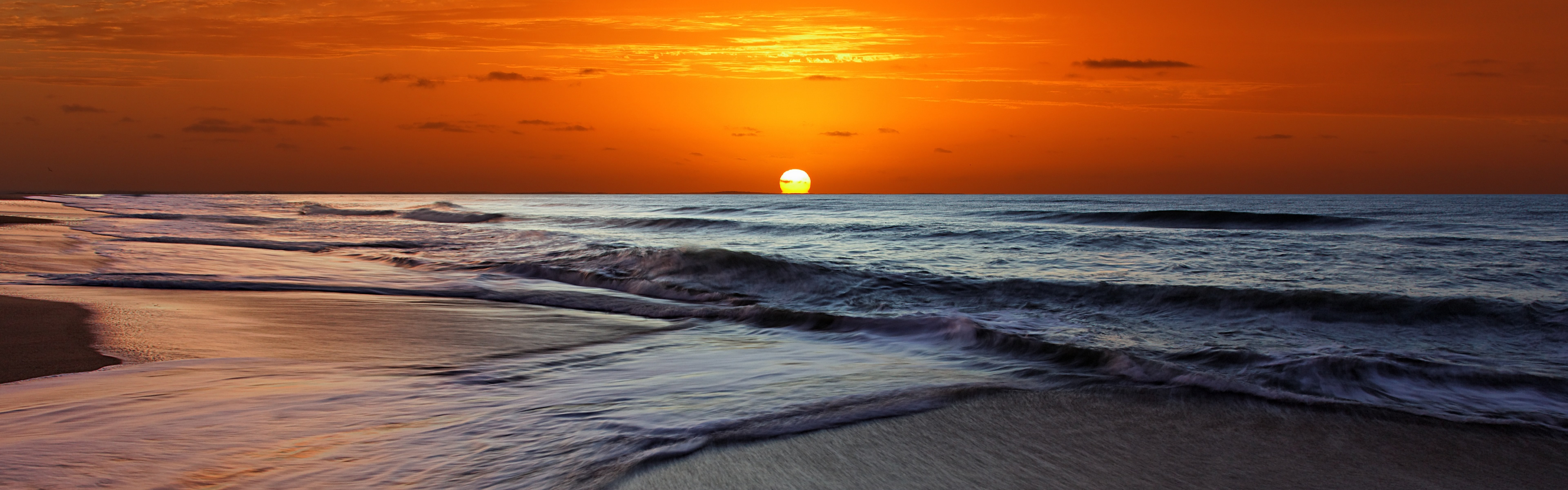 3840x1200 Panoramic Beach Wallpaper, Dual Screen