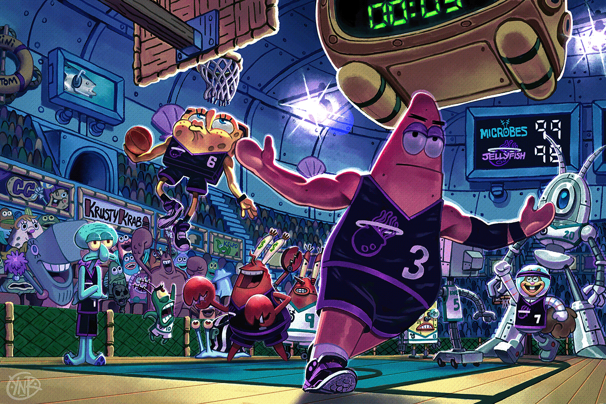 1200x800 Project: Spongebob Basketball Tribute Painting, Desktop