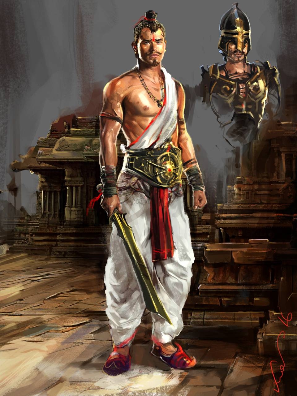 960x1280 Indian Warrior wallpaper, Phone