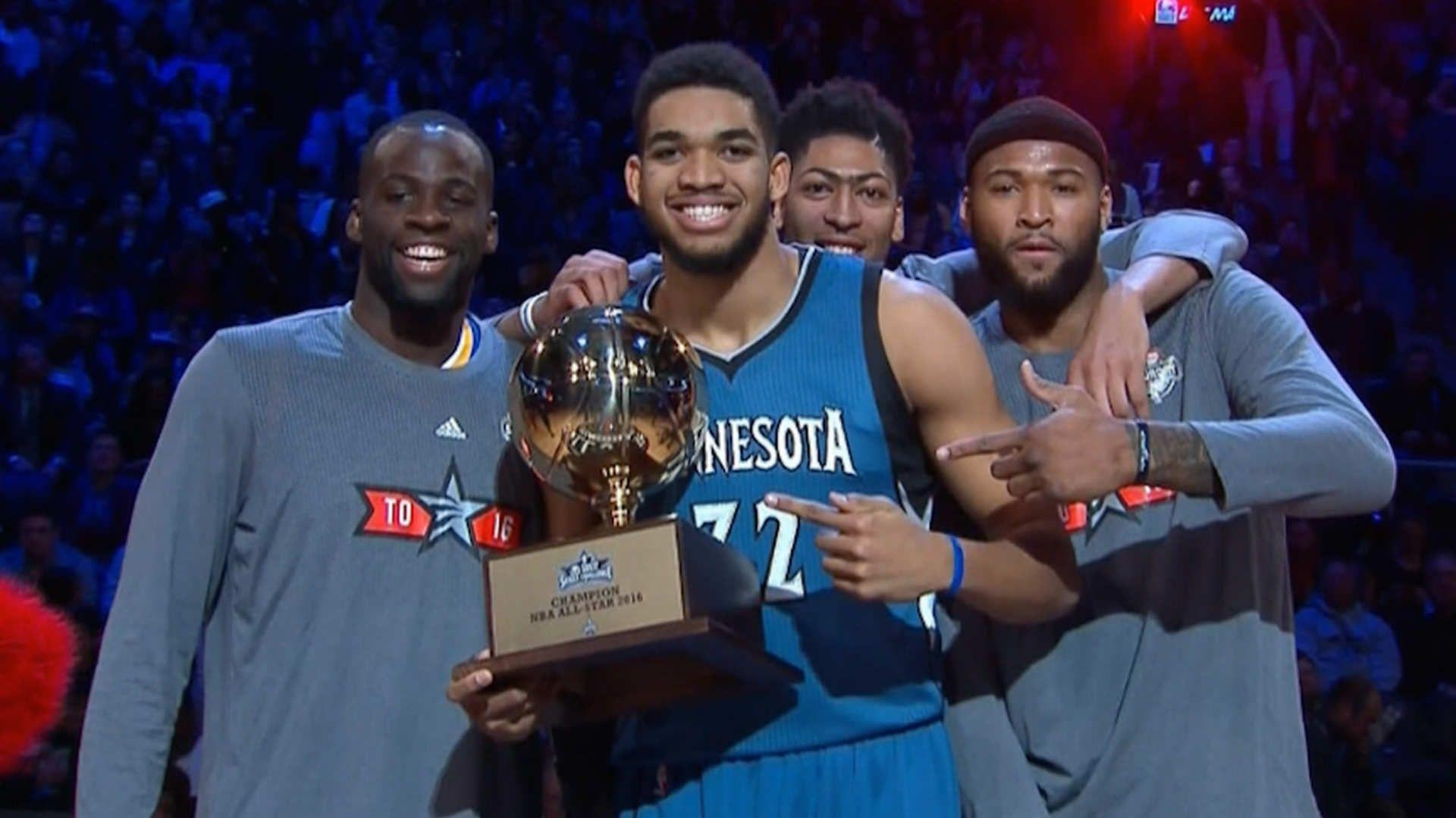 1920x1080 Karl Anthony Towns Wins Skills Competition, Big Men Share Group, Desktop