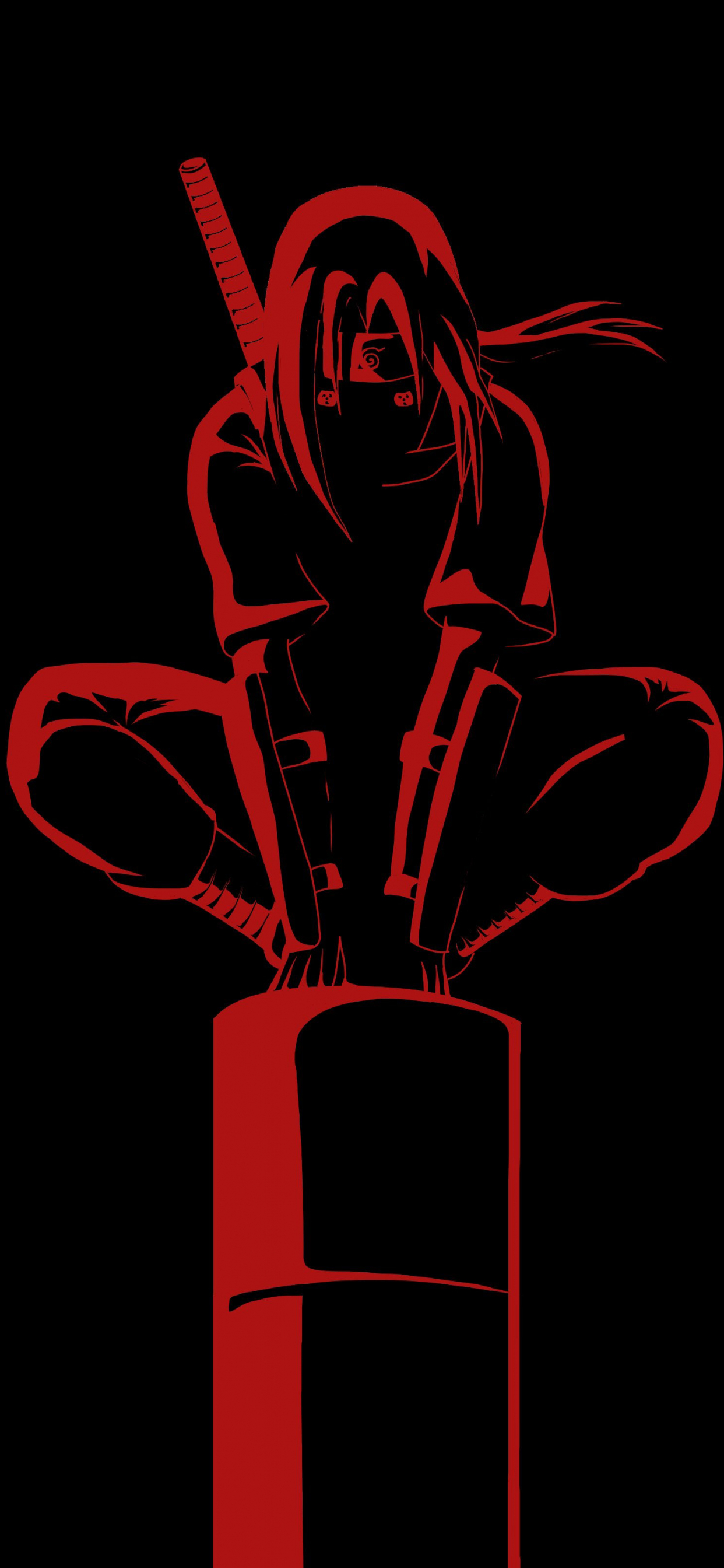 1250x2690 Itachi Uchiha Wallpaper 4K, Naruto, AMOLED, Black background, Phone