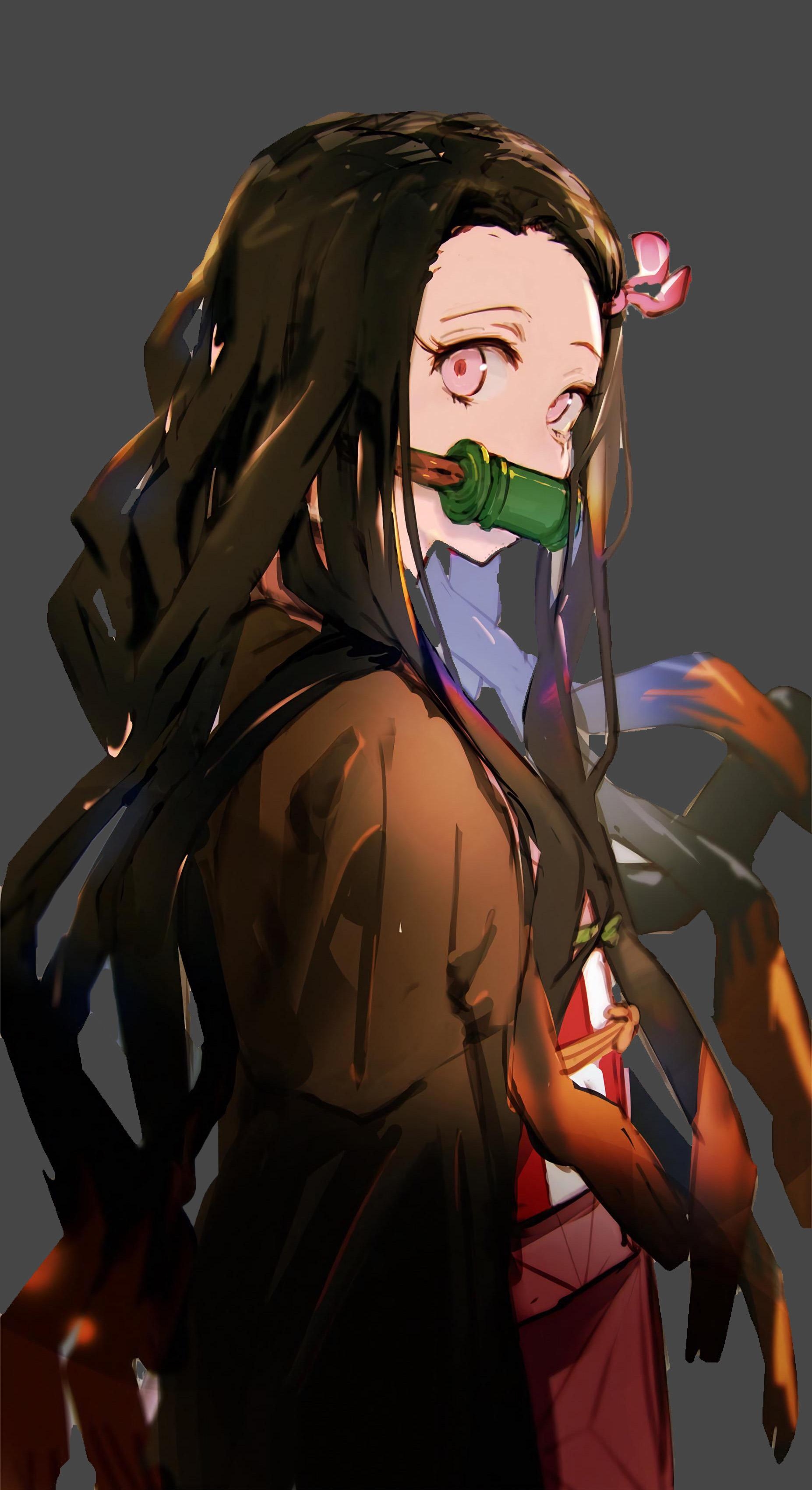 1860x3400 Nezuko Wallpaper, Phone