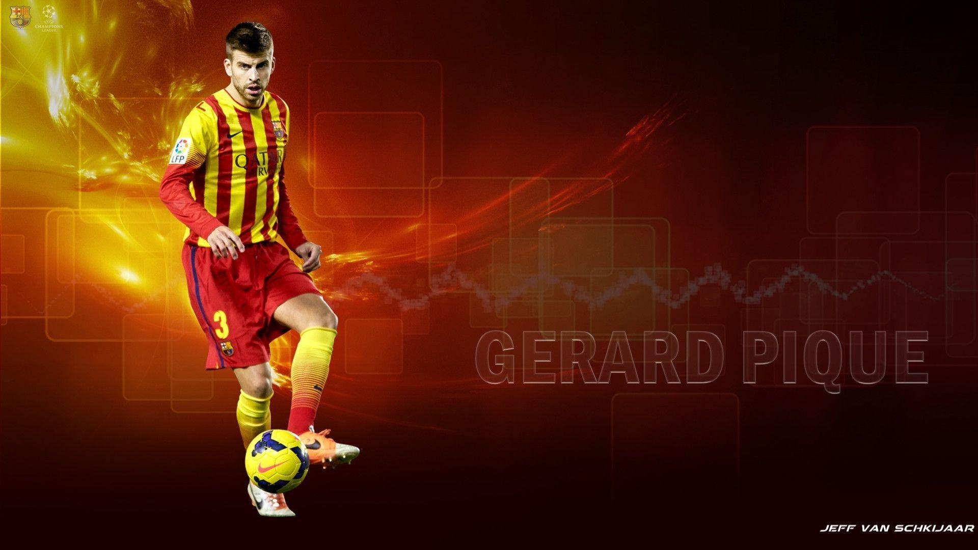 1920x1080 Gerard Pique Barcelona 2014 wallpaper, Desktop