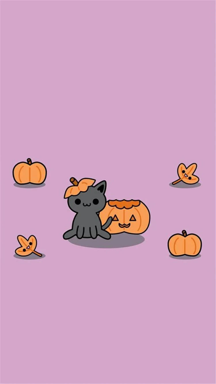 750x1340 Cute Halloween iPhone Black Cat, Phone