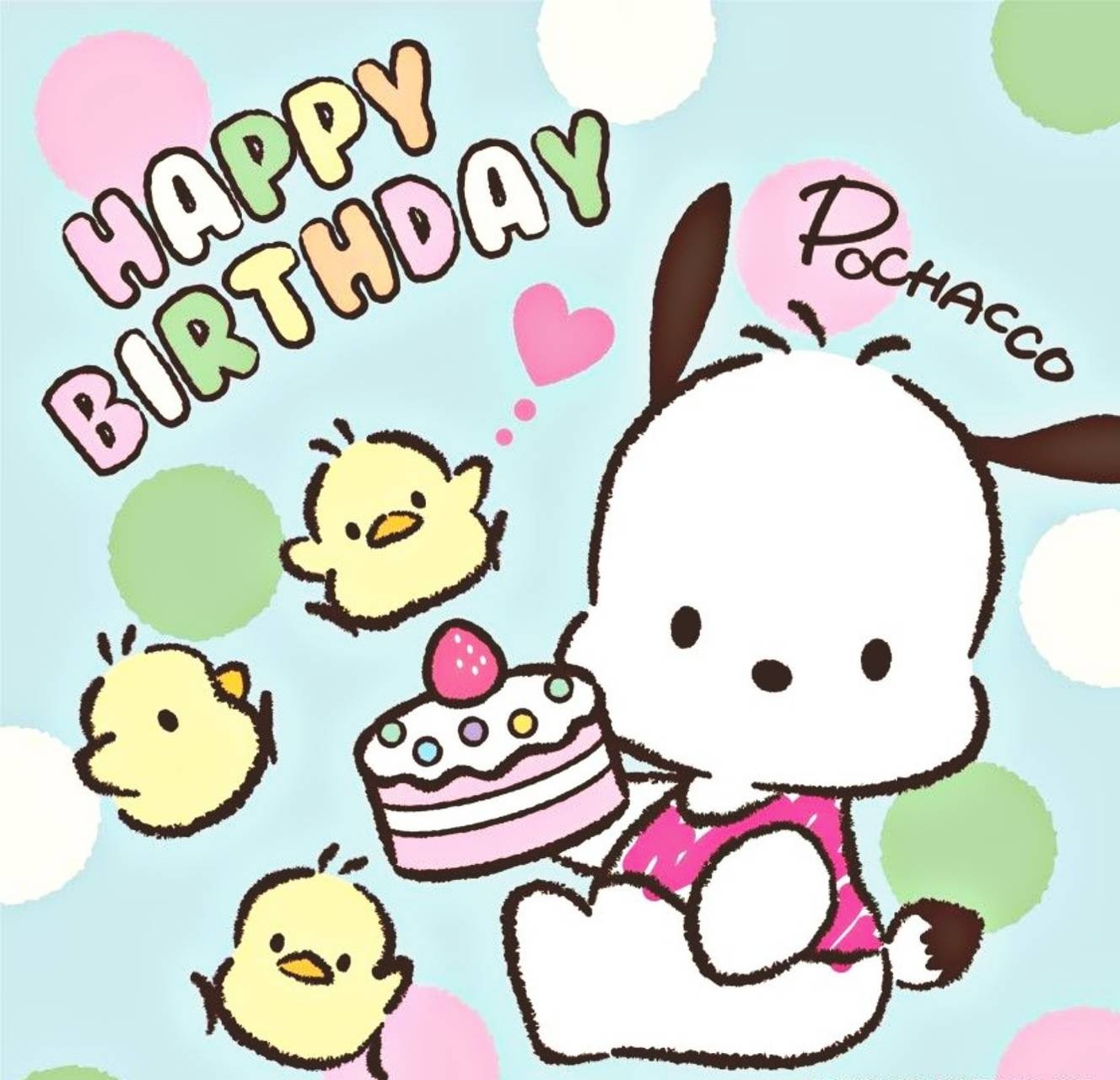 1330x1280 Pochacco Birthday wallpaper, Desktop