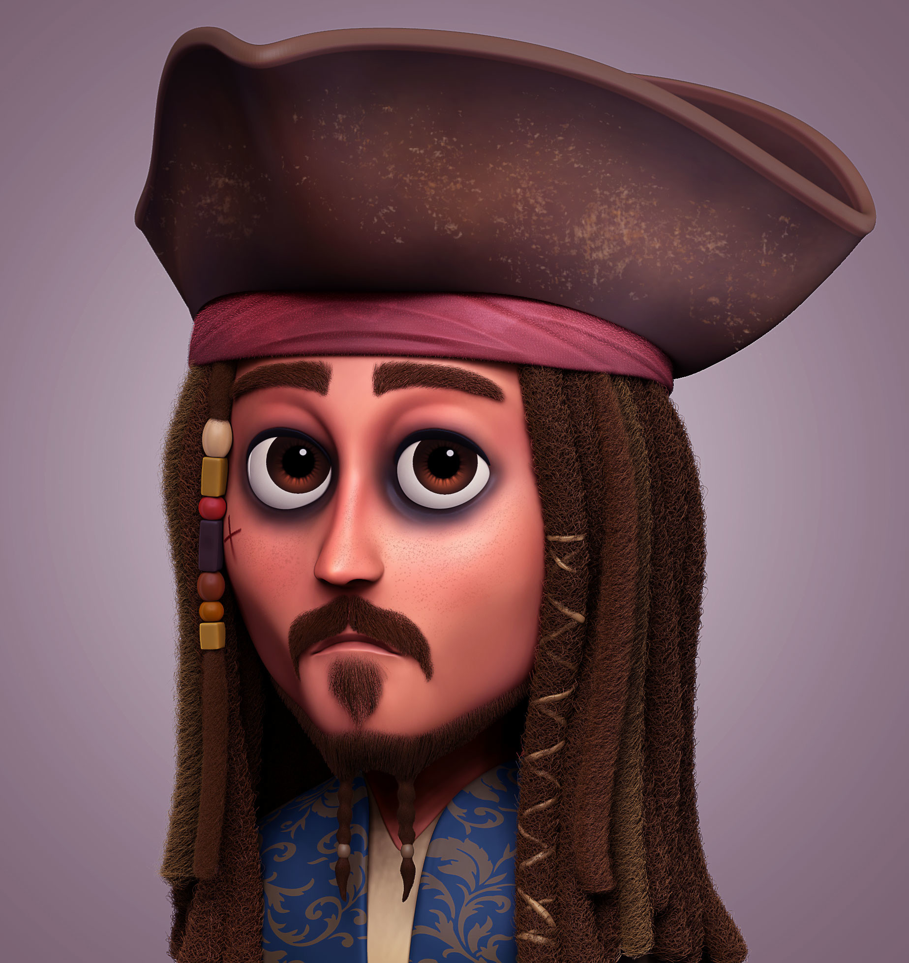 1850x1960 Jack Sparrow Cartoon Image, Phone