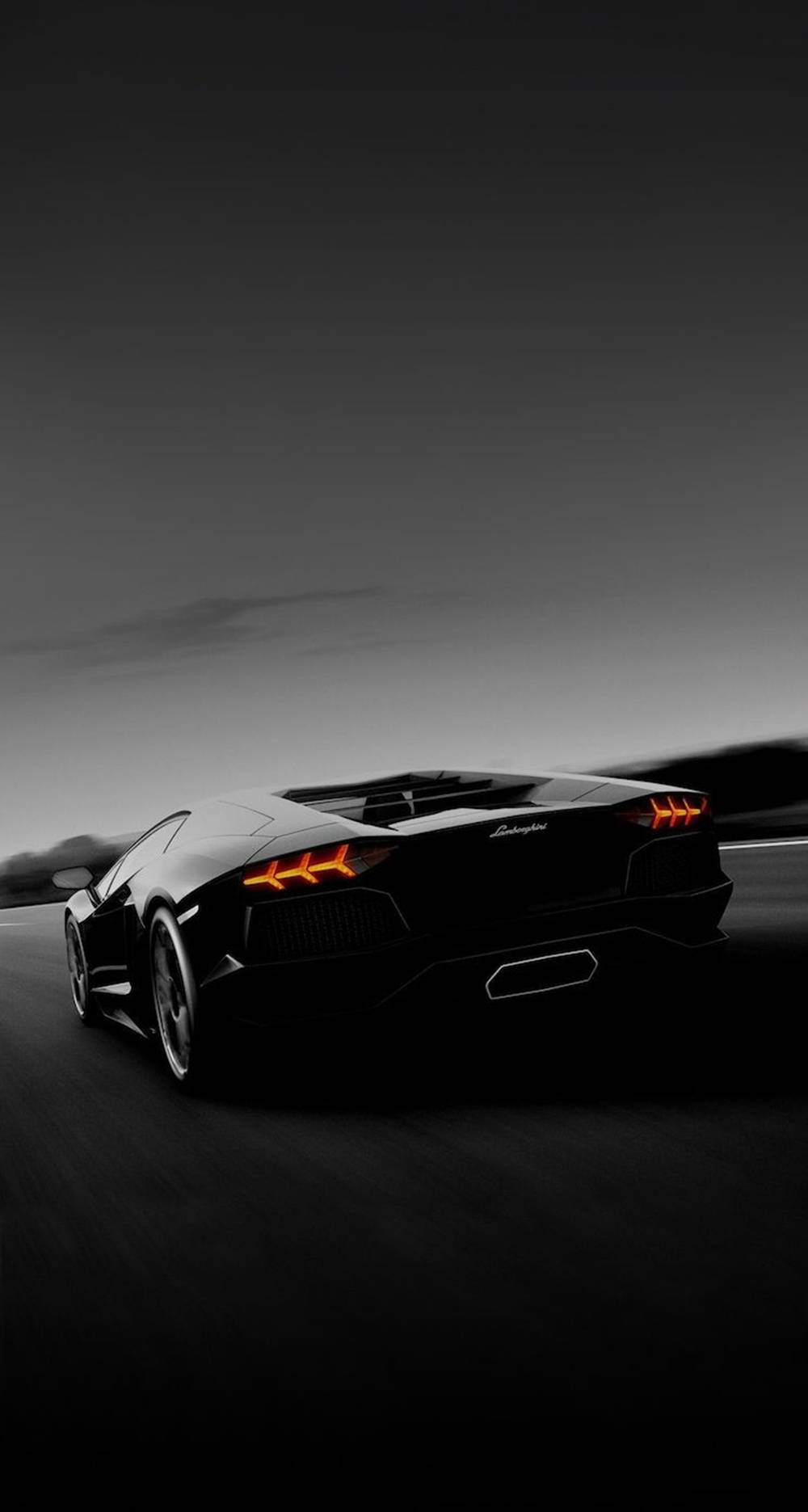 1000x1880 Download Lamborghini iPhone Black Aesthetic On Road Wallpaper, Phone