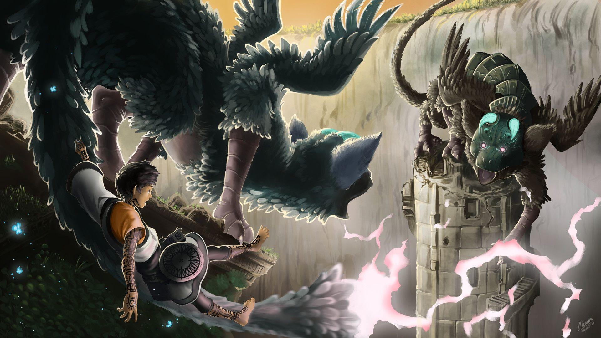 1920x1080 Trico fighting Last Guardian, Cynthia Leman, Desktop