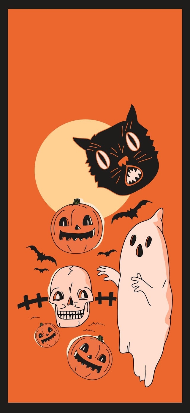 640x1390 Classic Halloween Wallpaper I, Phone