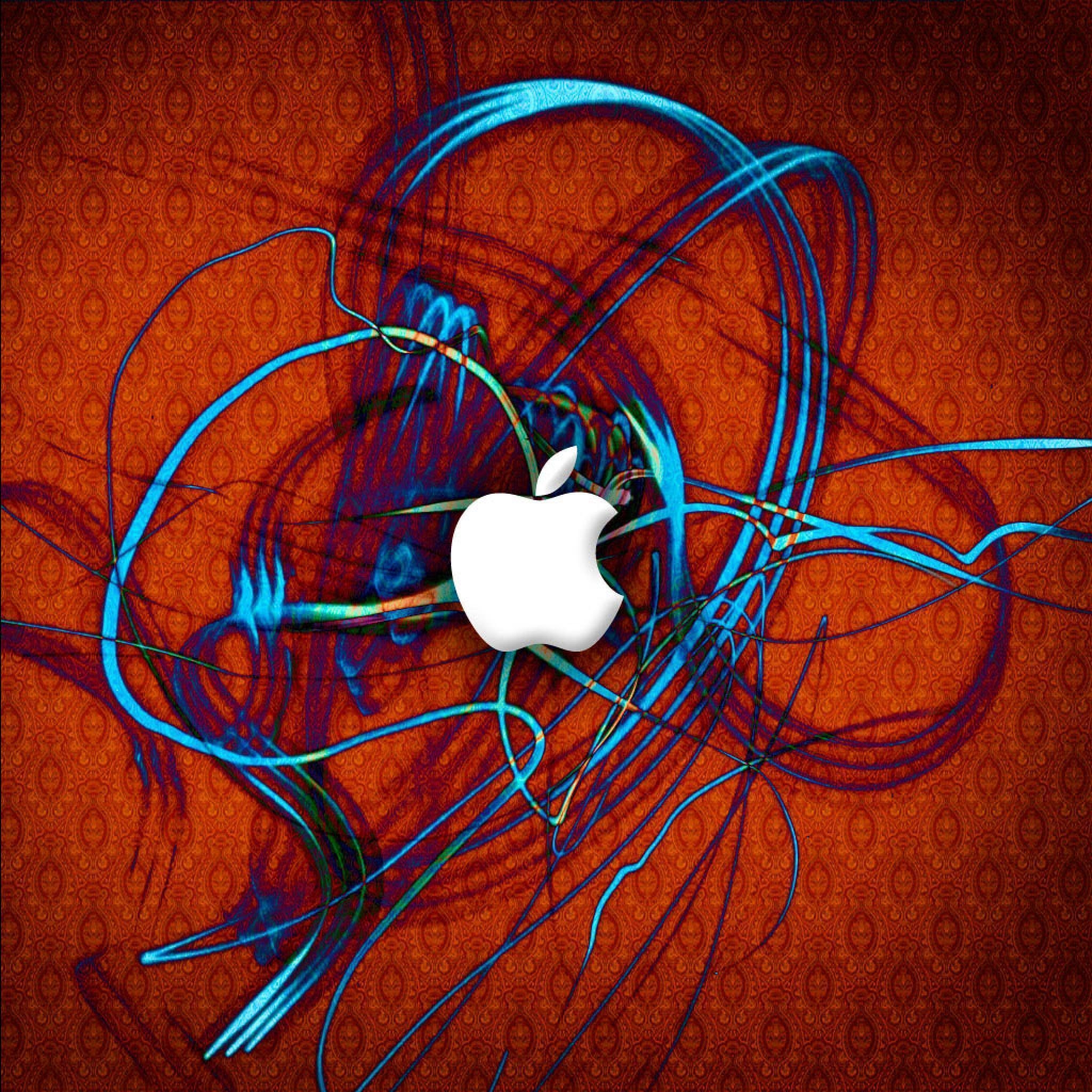 2050x2050 Computer Brand Retina iPad Apple Logo Red Electric Wallpaper, Phone