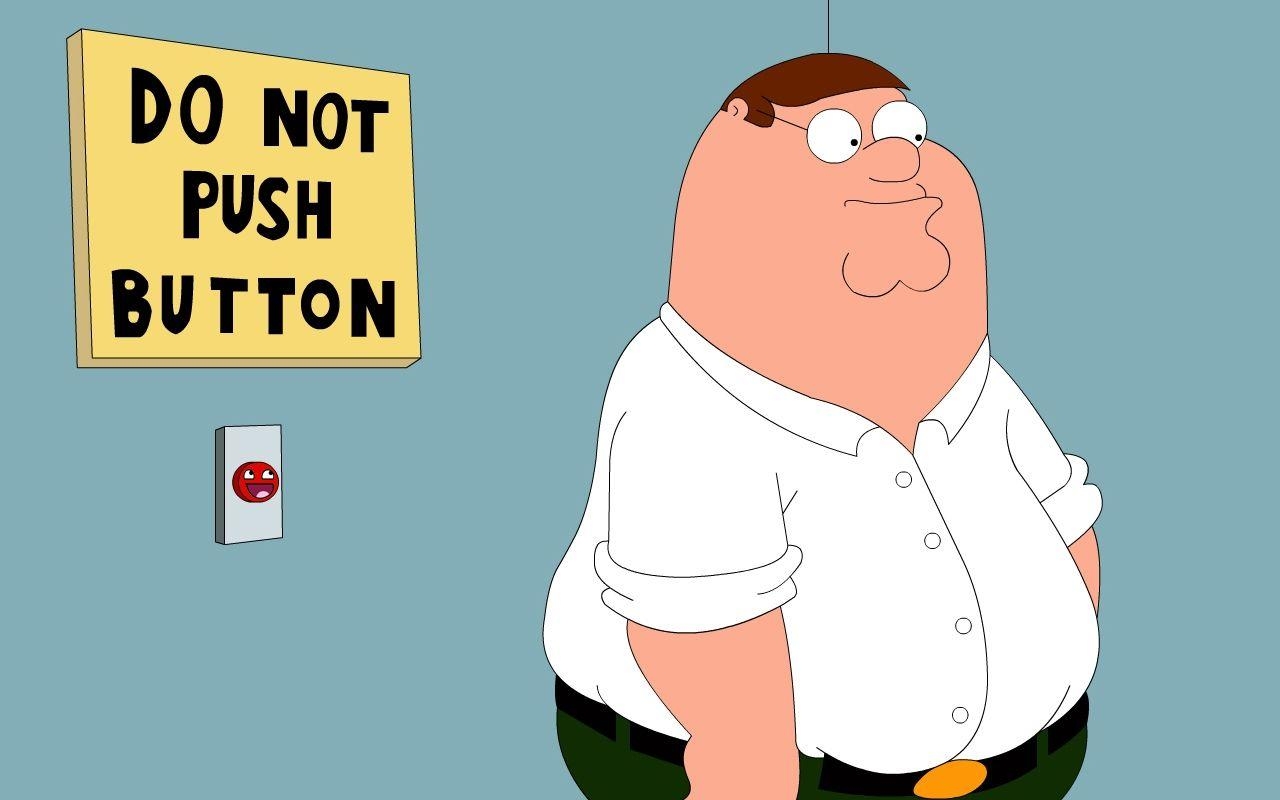 1280x800 Peter Griffin Do Not Push Button Desktop Background, Desktop