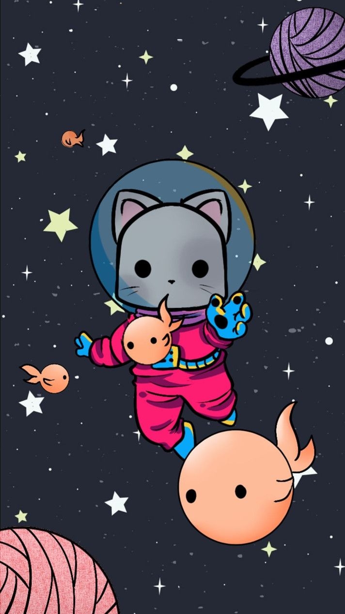 720x1270 Space Kitty Background, Phone