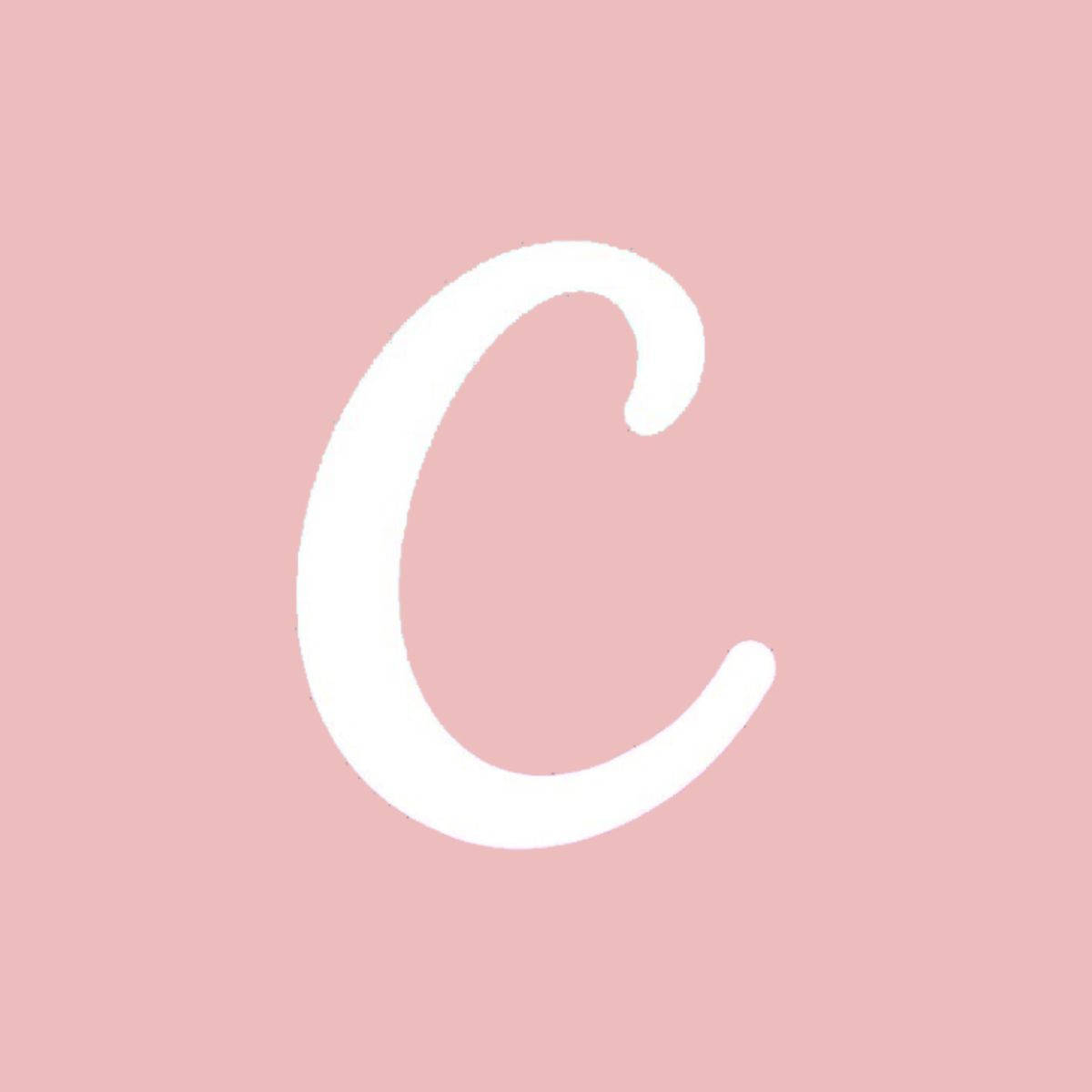 1200x1200 Download Pink Minimalist Letter C Wallpaper, Phone