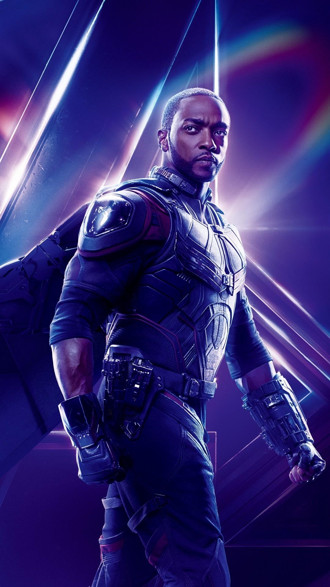 1080x1920 Free Anthony Mackie as Falcon in Avengers Infinity War phone, Phone