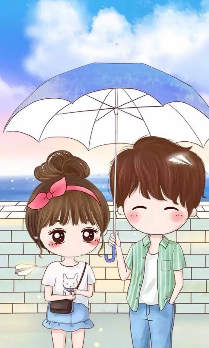 700x1170 Cute Couple Chibi Anime Wallpaper, Phone