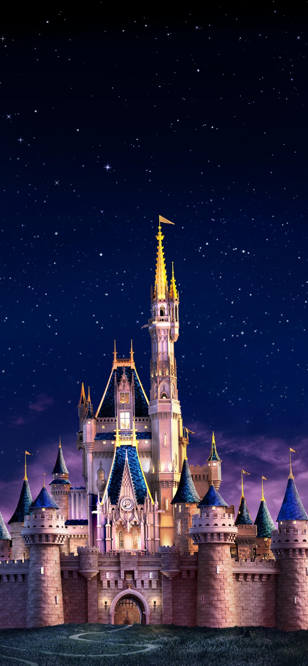 1170x2540 Cinderella Castle Wallpaper 4K, Walt, Phone