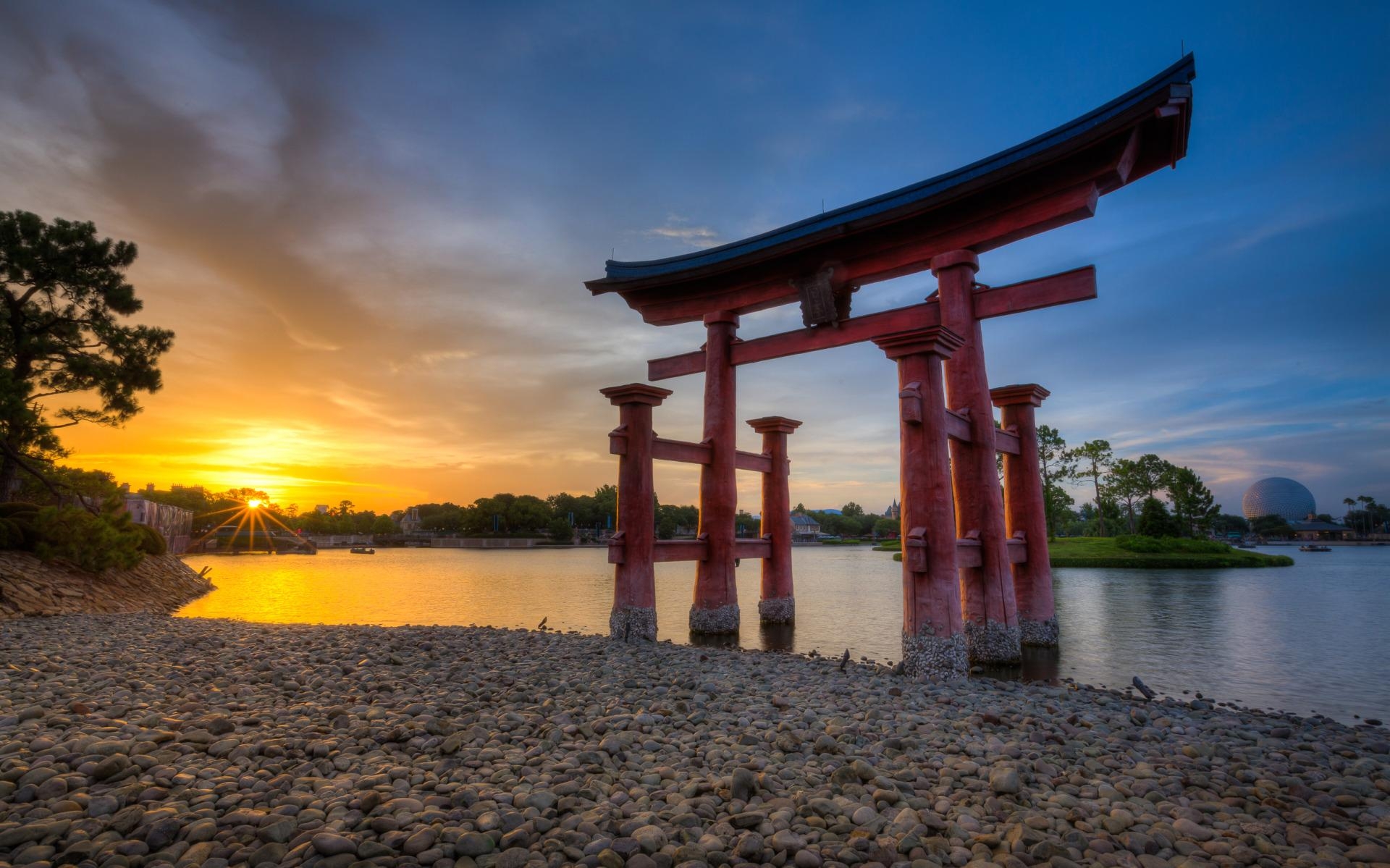 1920x1200 The Torii Gate at the Epcot Japan Pavilion, Walt Disney World, Desktop