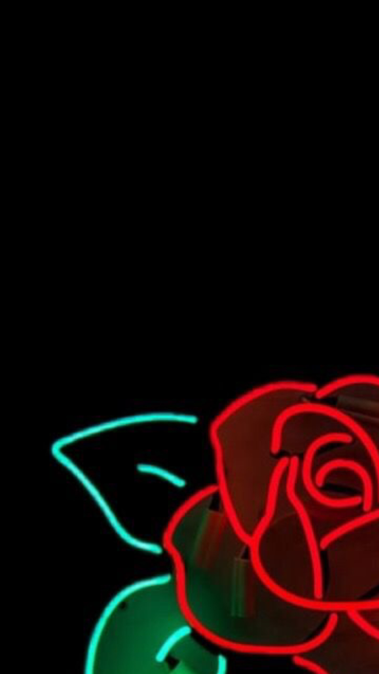 750x1340 Rose Neon Sign, Phone