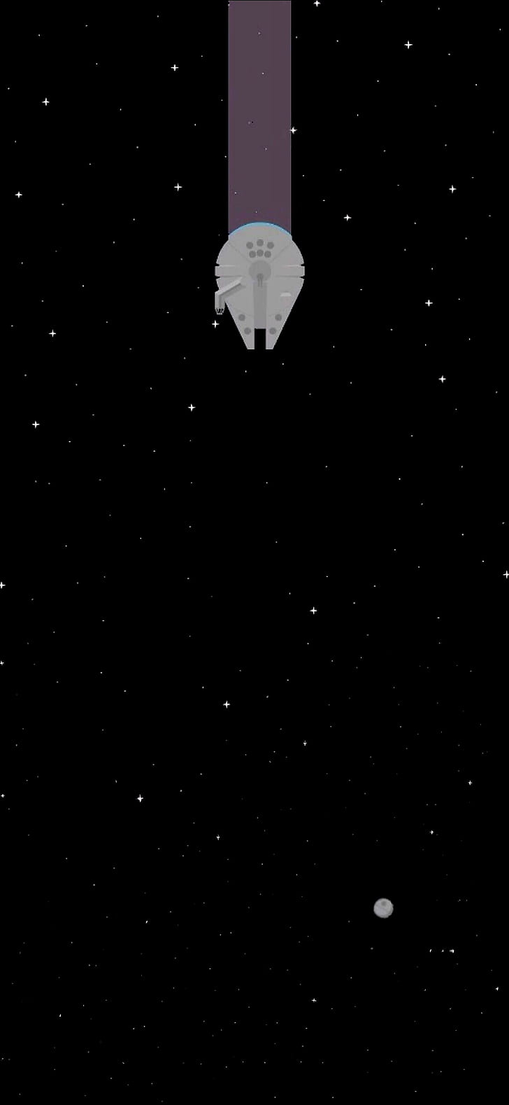 730x1580 HD wallpaper: amoled, dark, Star Wars, Falcon Falcon Heavy, Phone