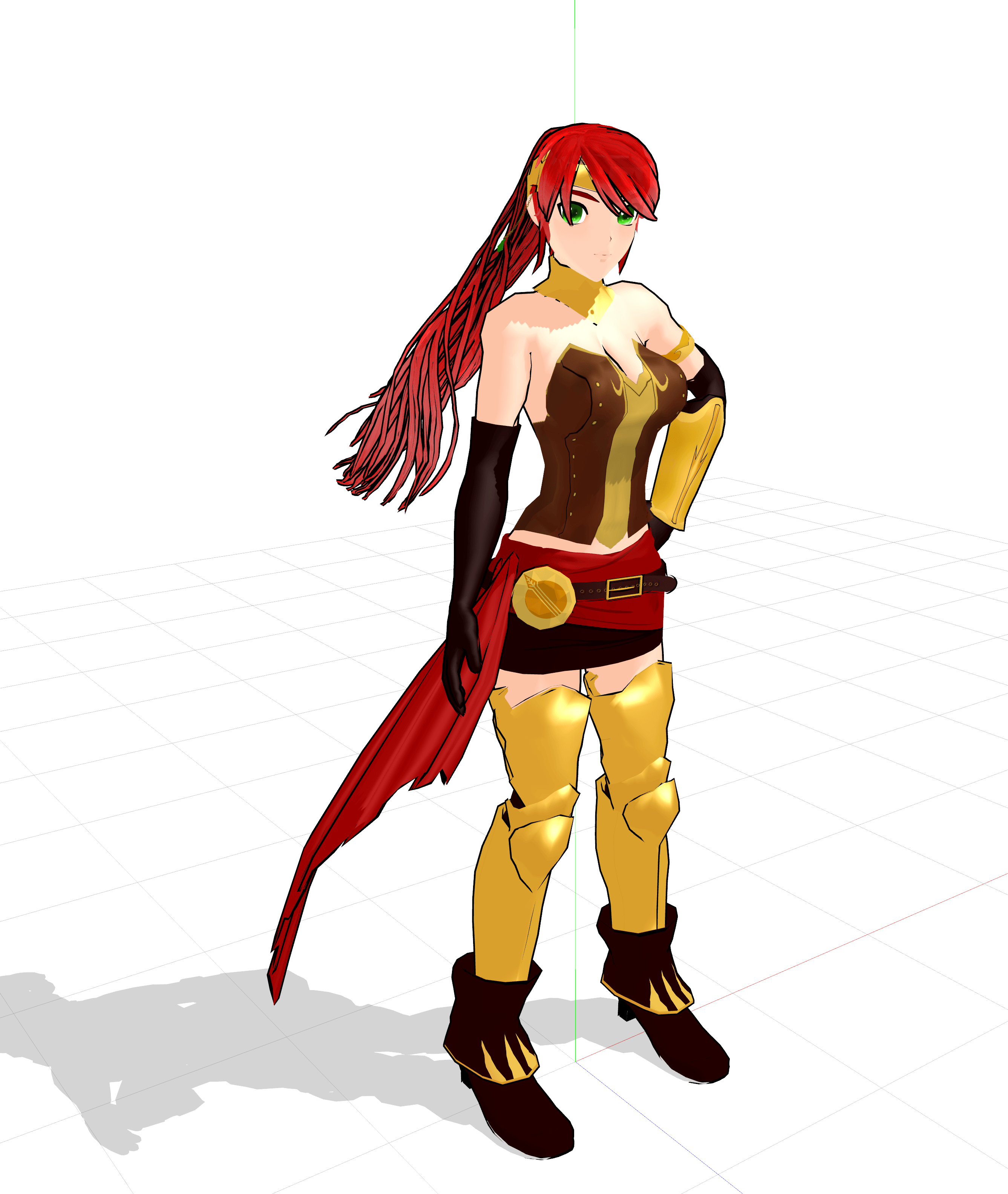 2680x3170 MMD RWBY:. Pyrrha Nikos Model :D By Miku Nyan02, Phone